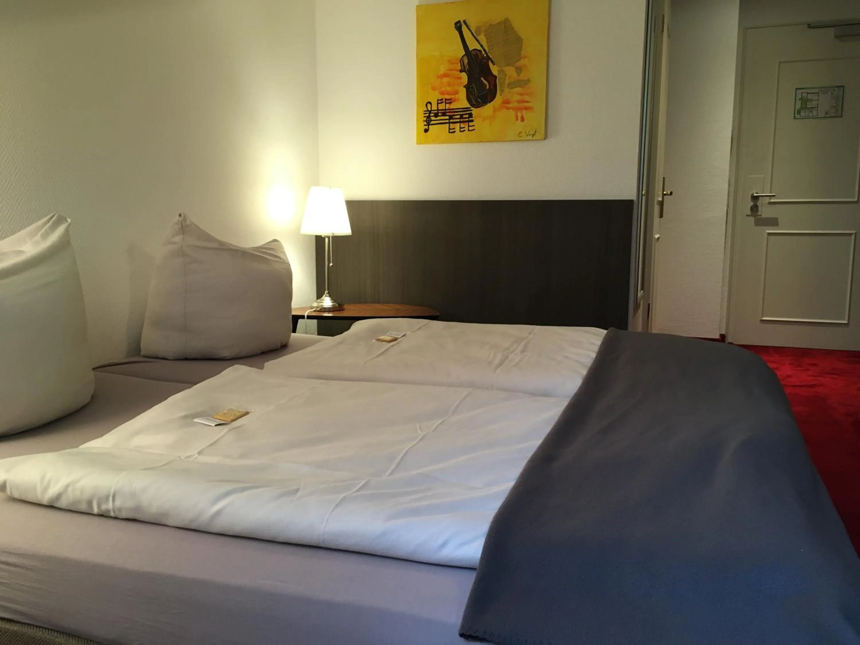 Photo of the whole room, Bed in Gästehaus Alte Schule