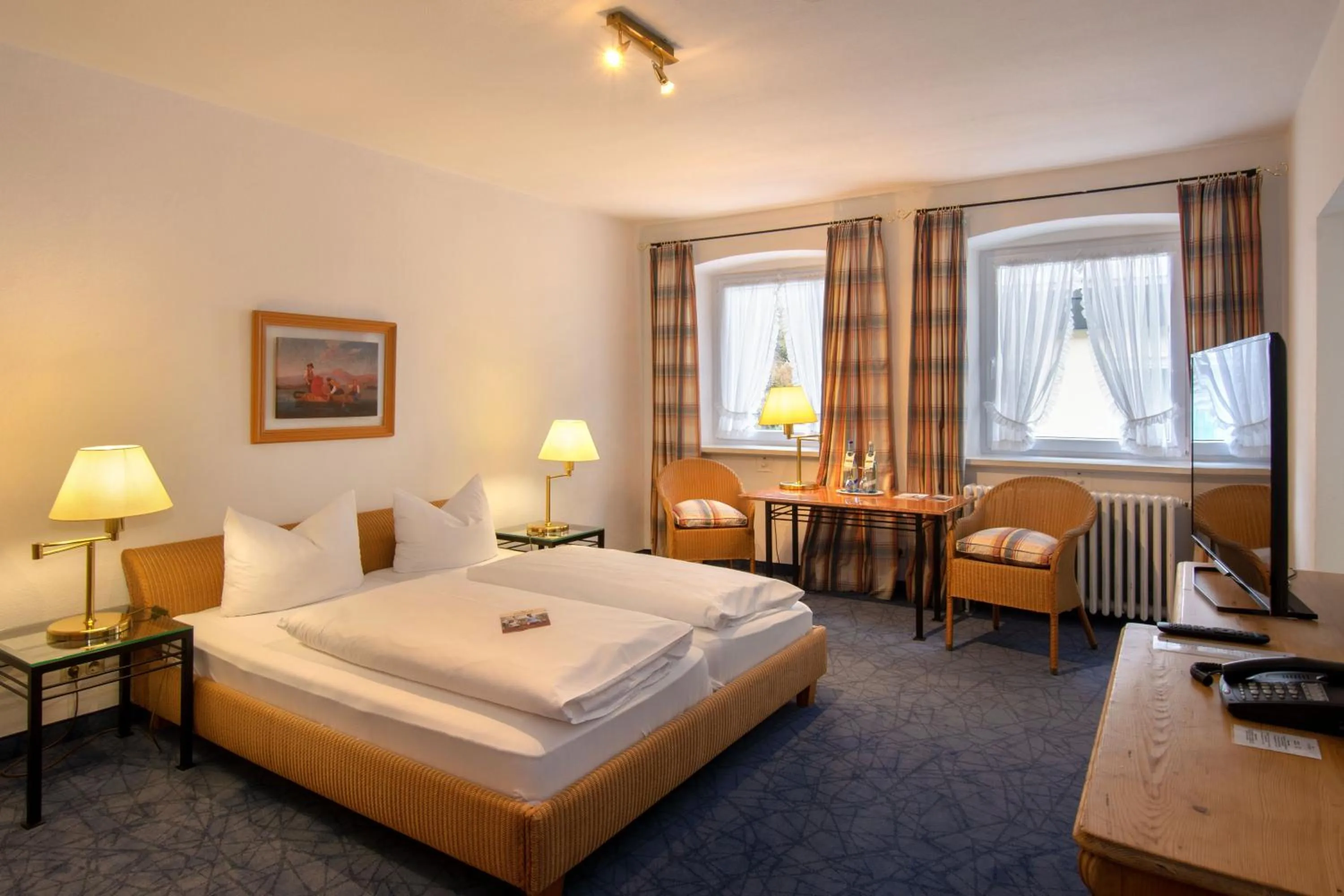 Bed in Posthotel Kolberbräu