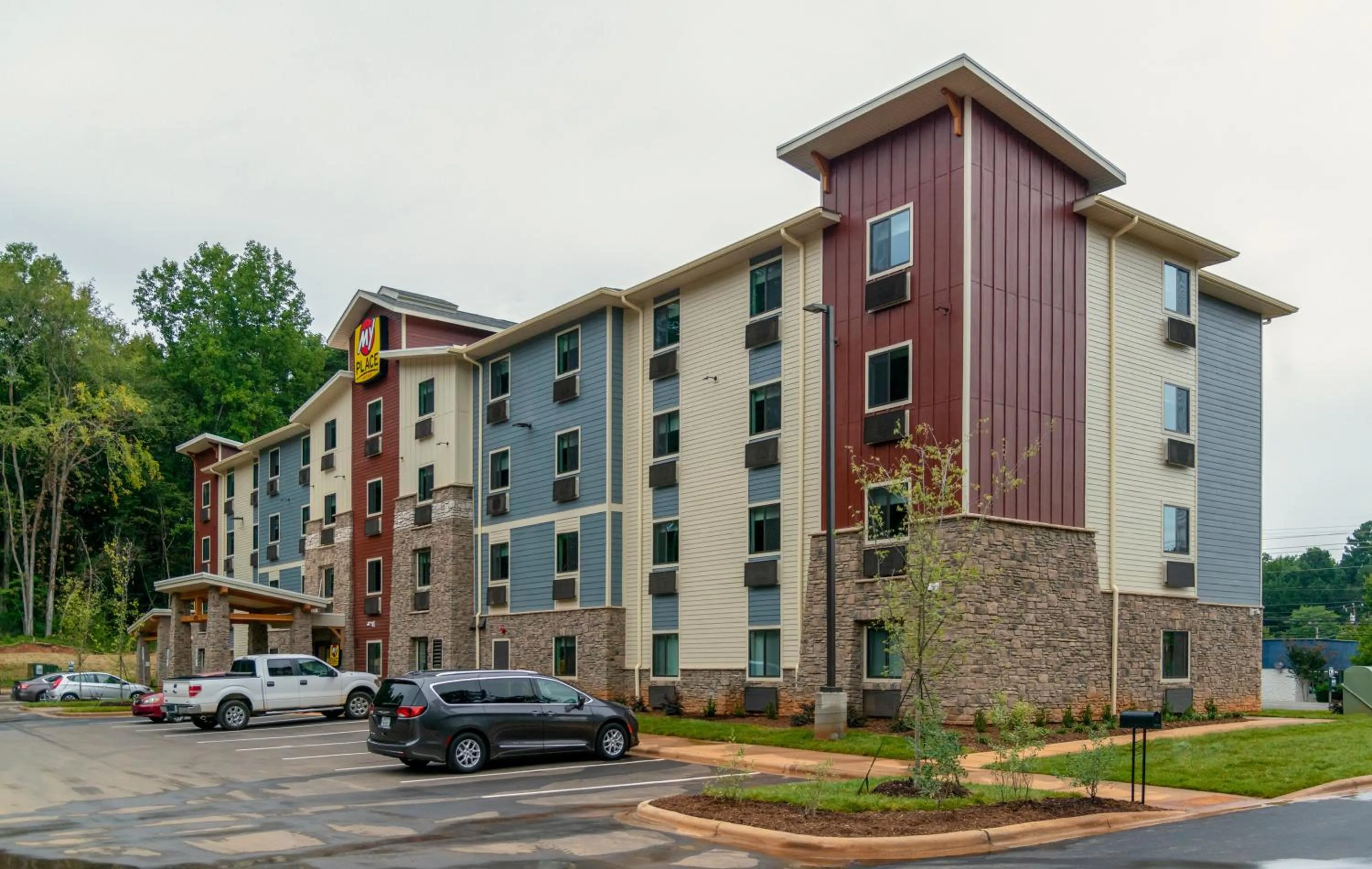Property building in My Place Hotel-Huntersville, NC