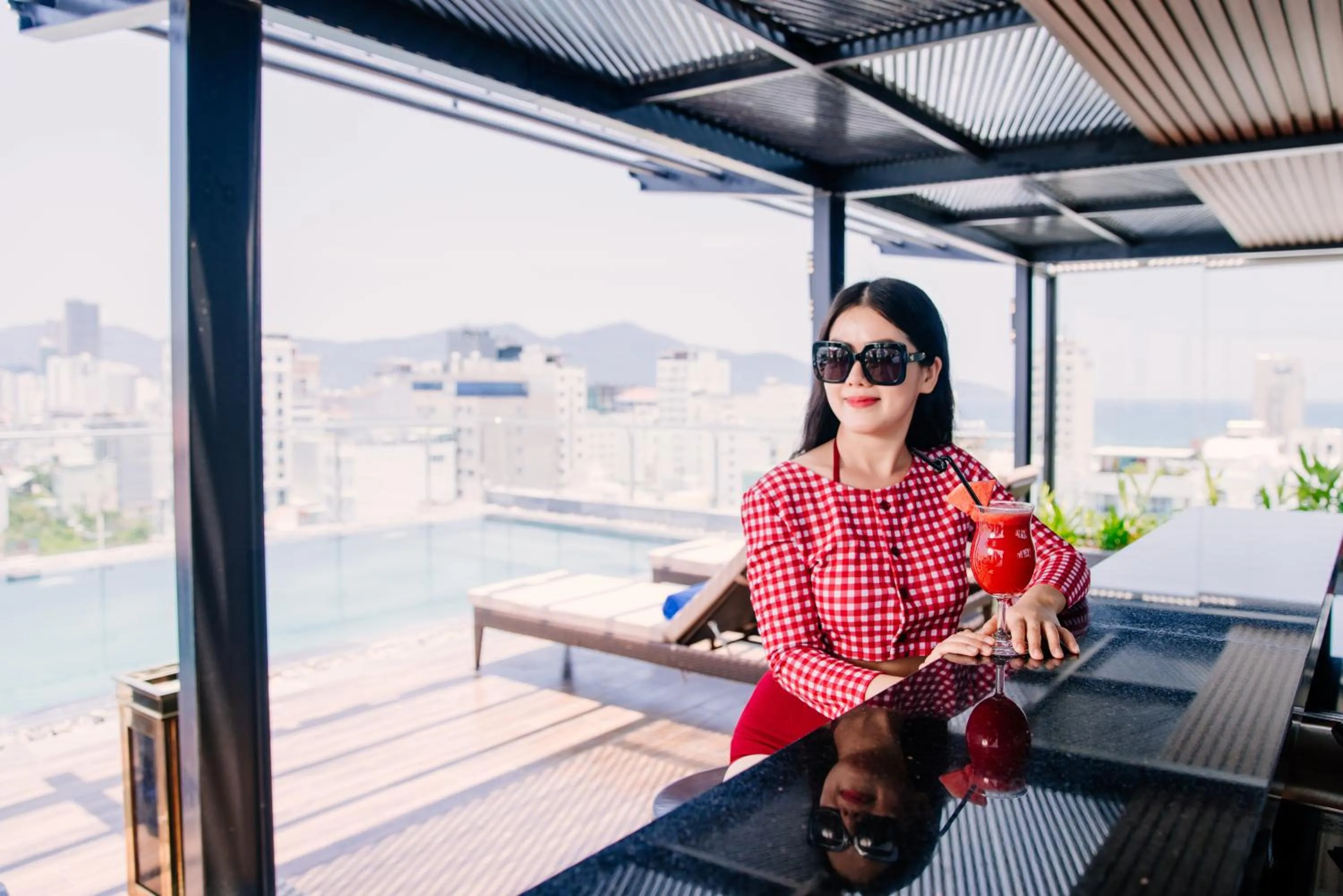People in Adela Boutique Hotel - Infinity Pool
