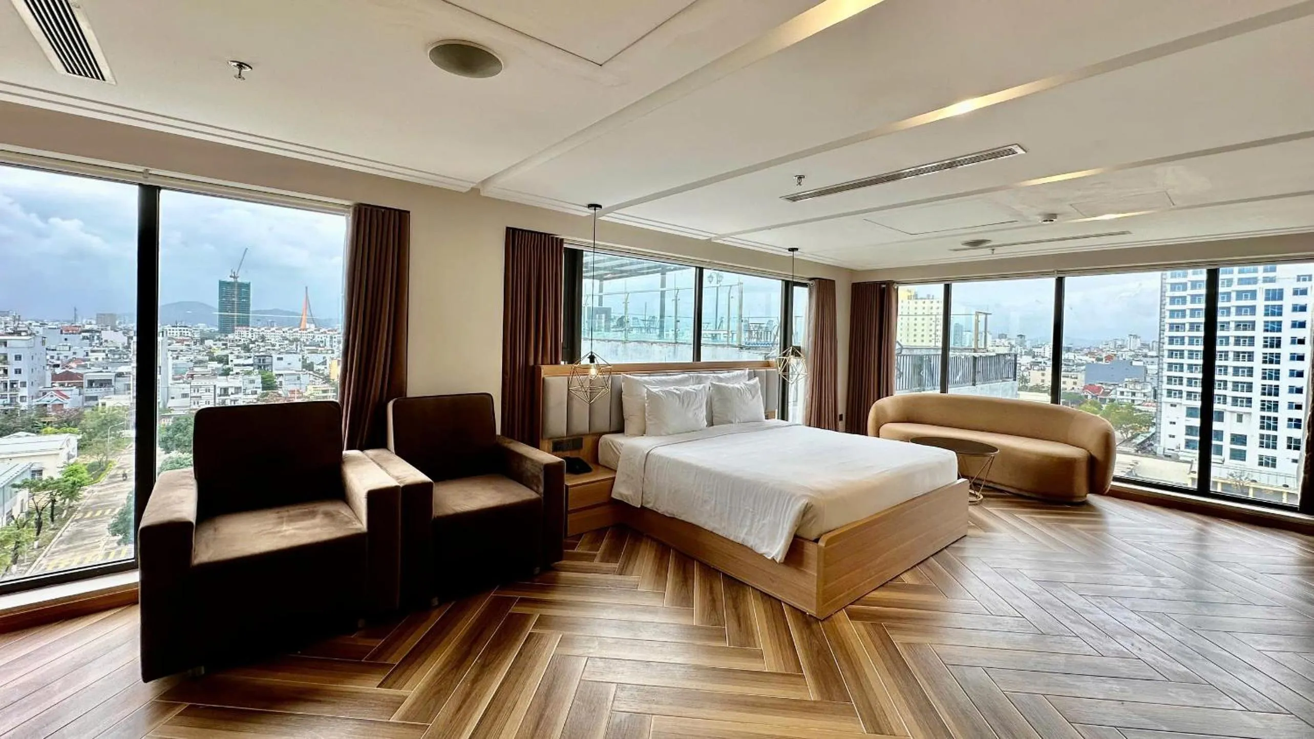 Seating area, Bed in Adela Boutique Hotel - Infinity Pool