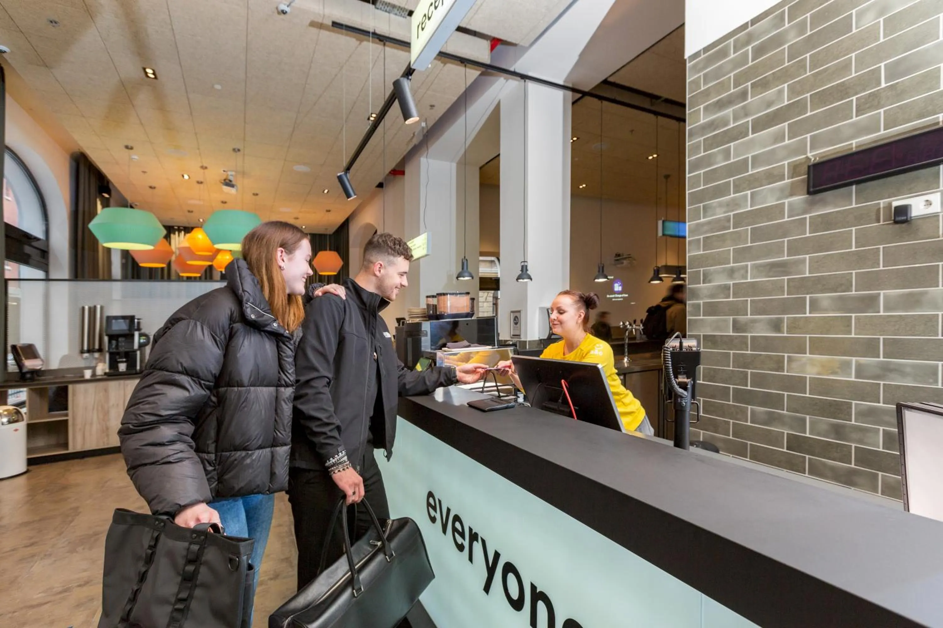 Lobby or reception in a&o Budapest City