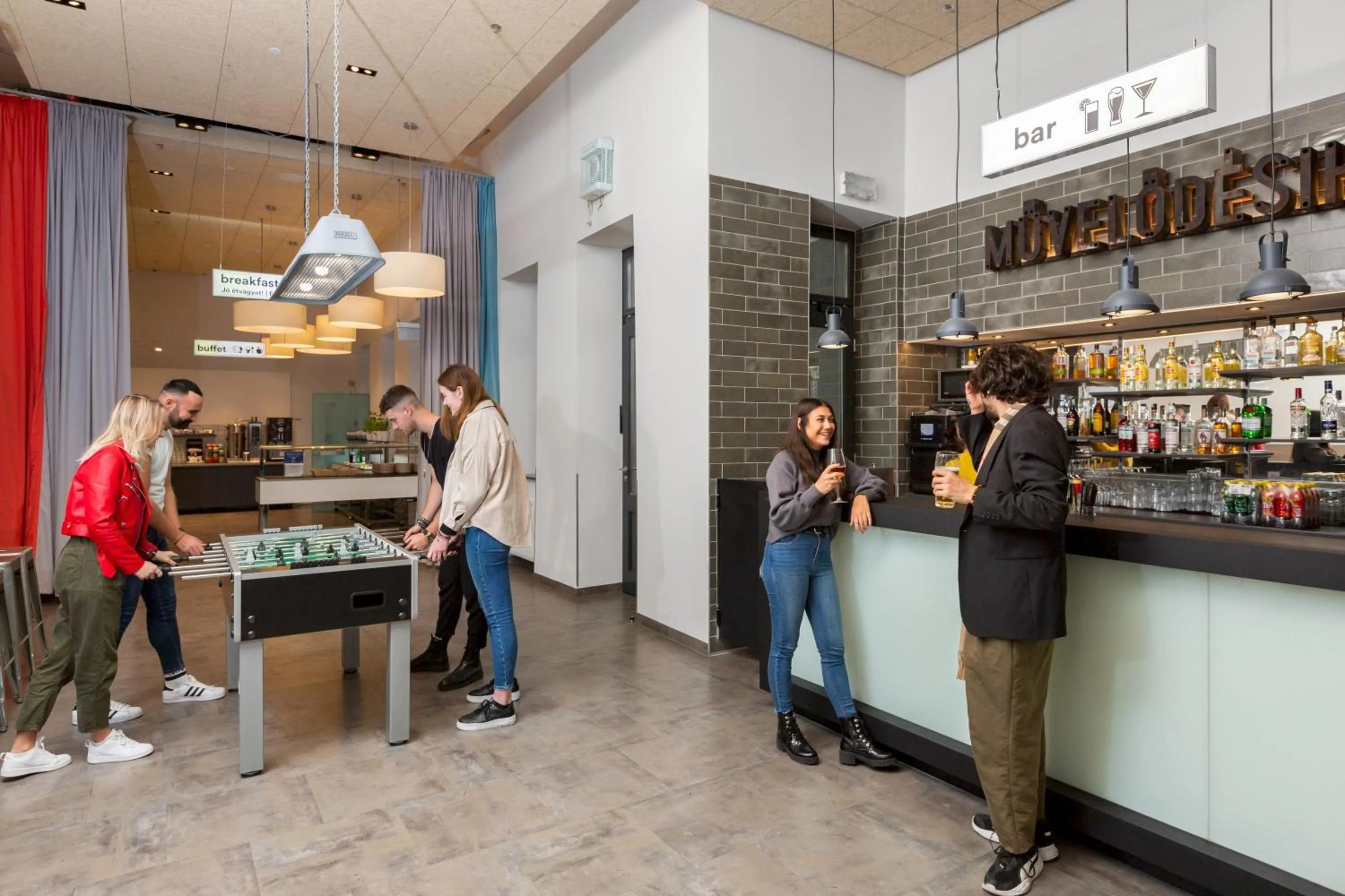 Lounge or bar in a&o Budapest City