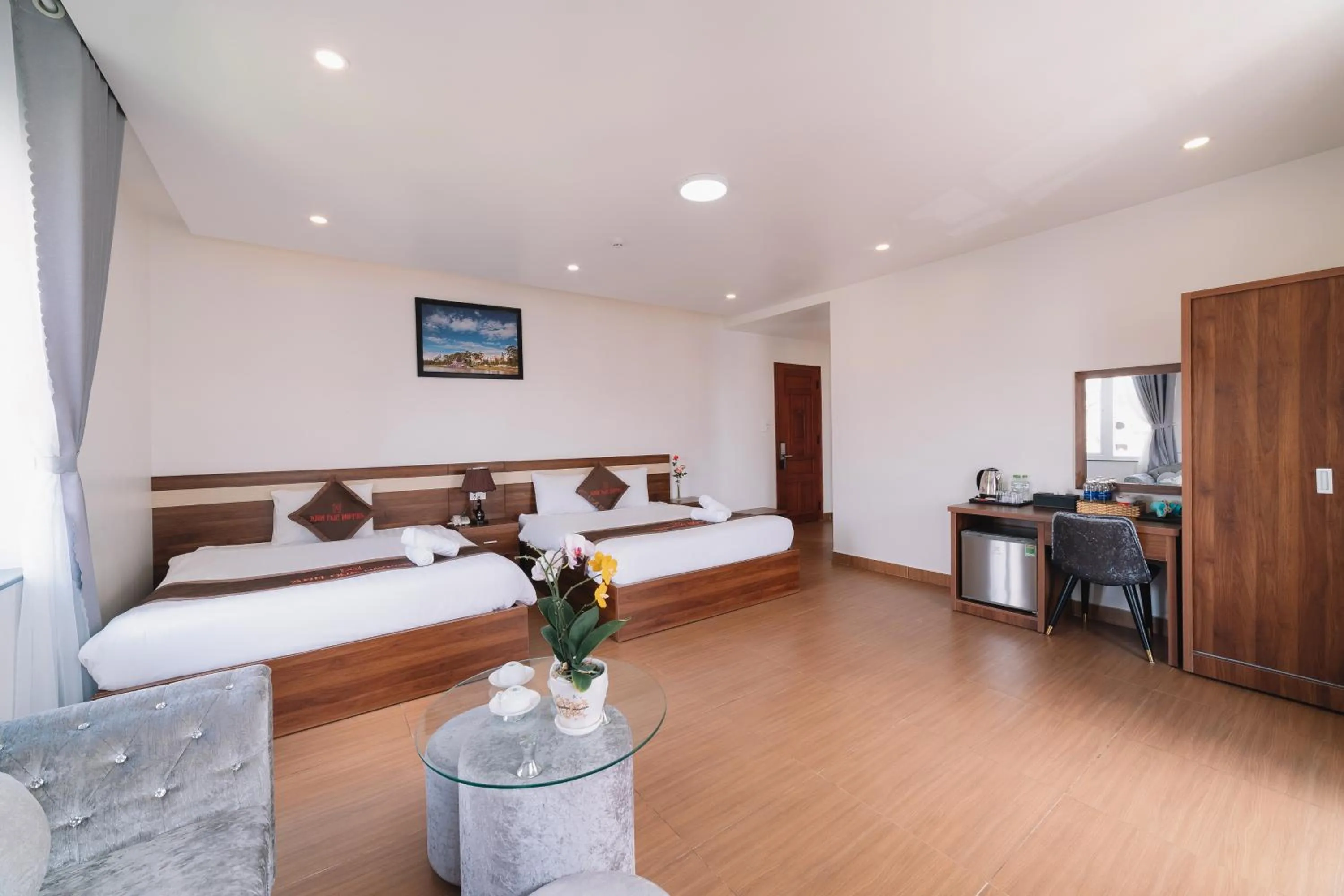 Bed in Anh Duc Hotel Da Lat