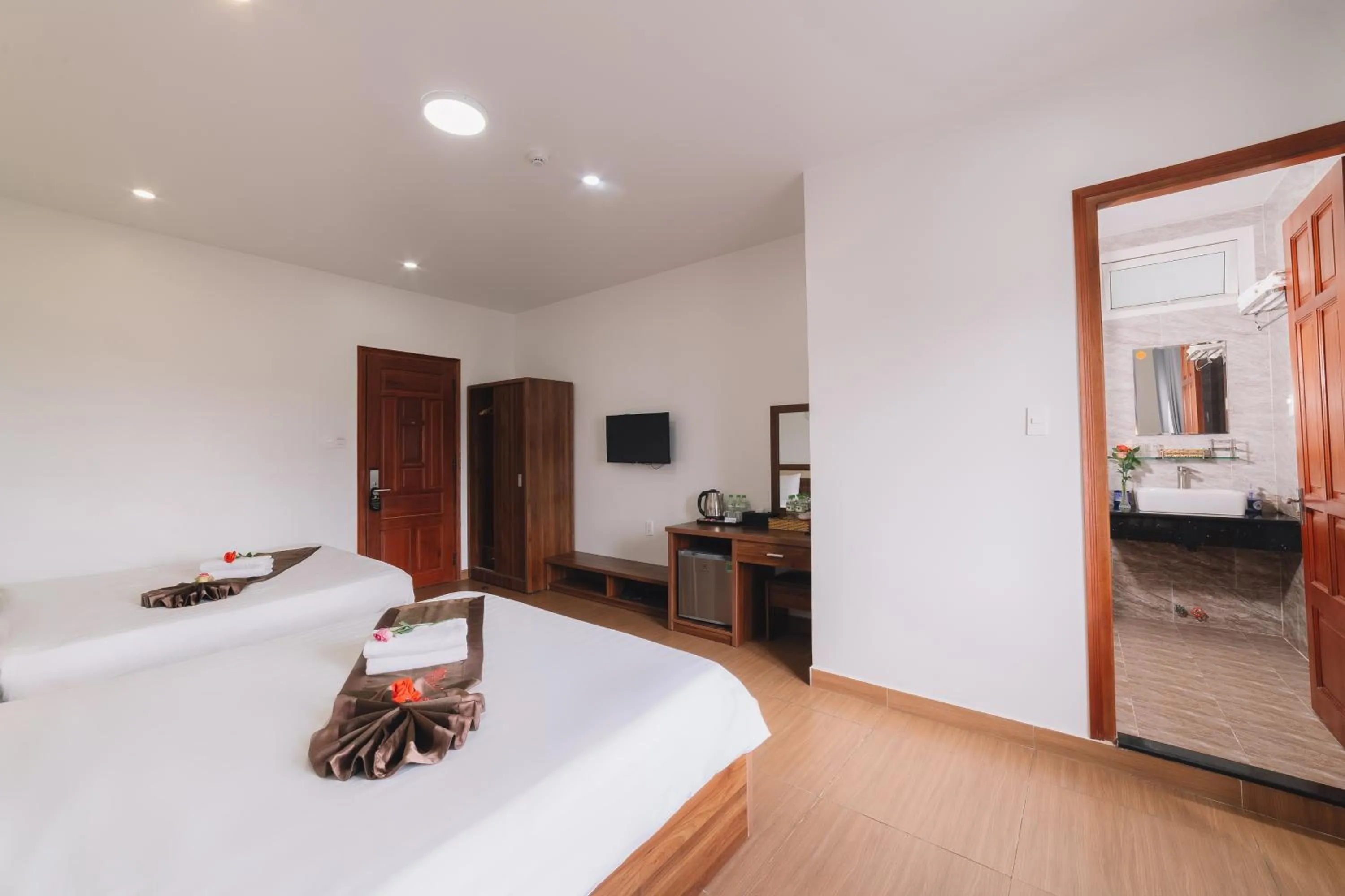 Bed in Anh Duc Hotel Da Lat