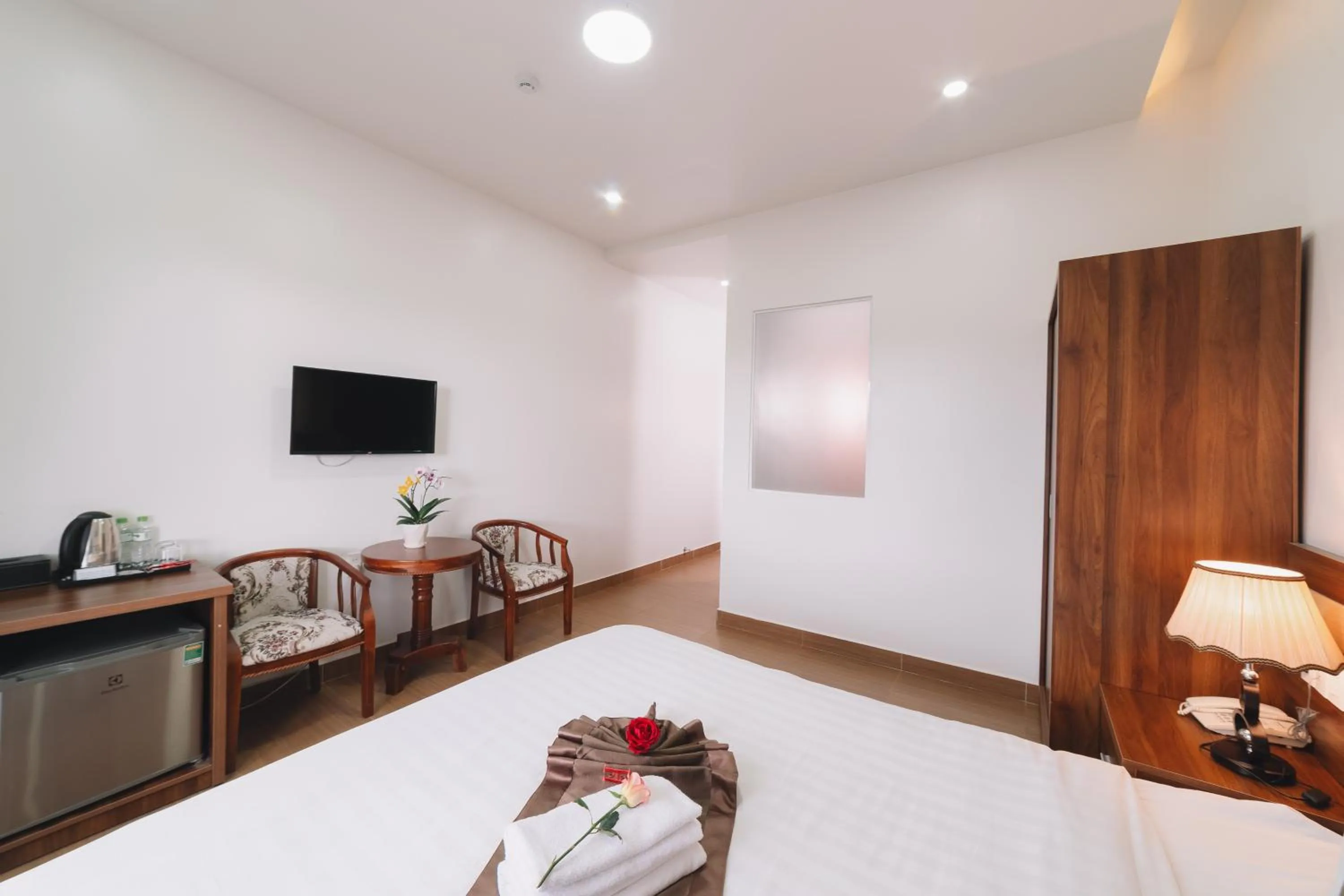 Bed in Anh Duc Hotel Da Lat