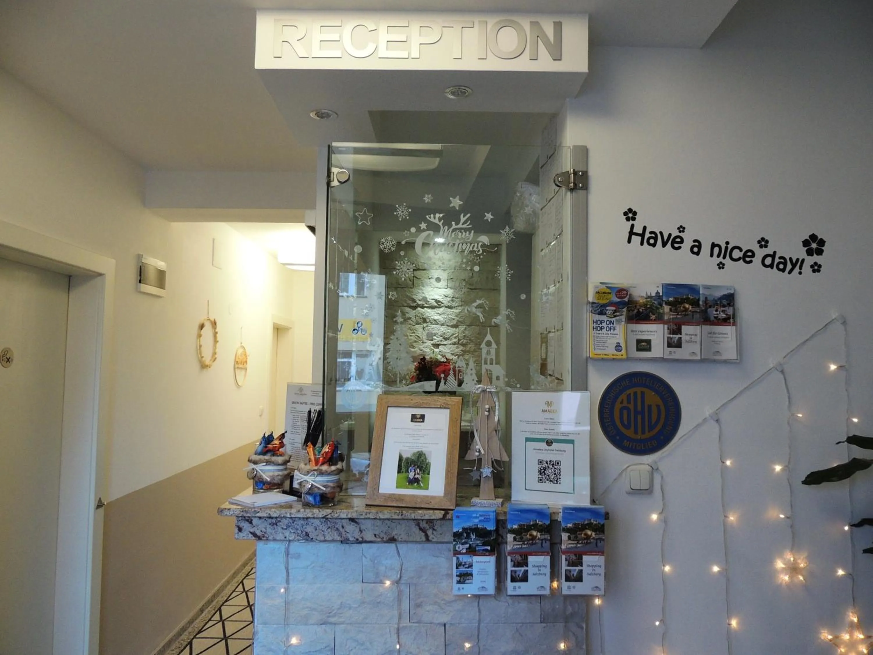 Lobby or reception in AMADEA - Cityhotel Salzburg