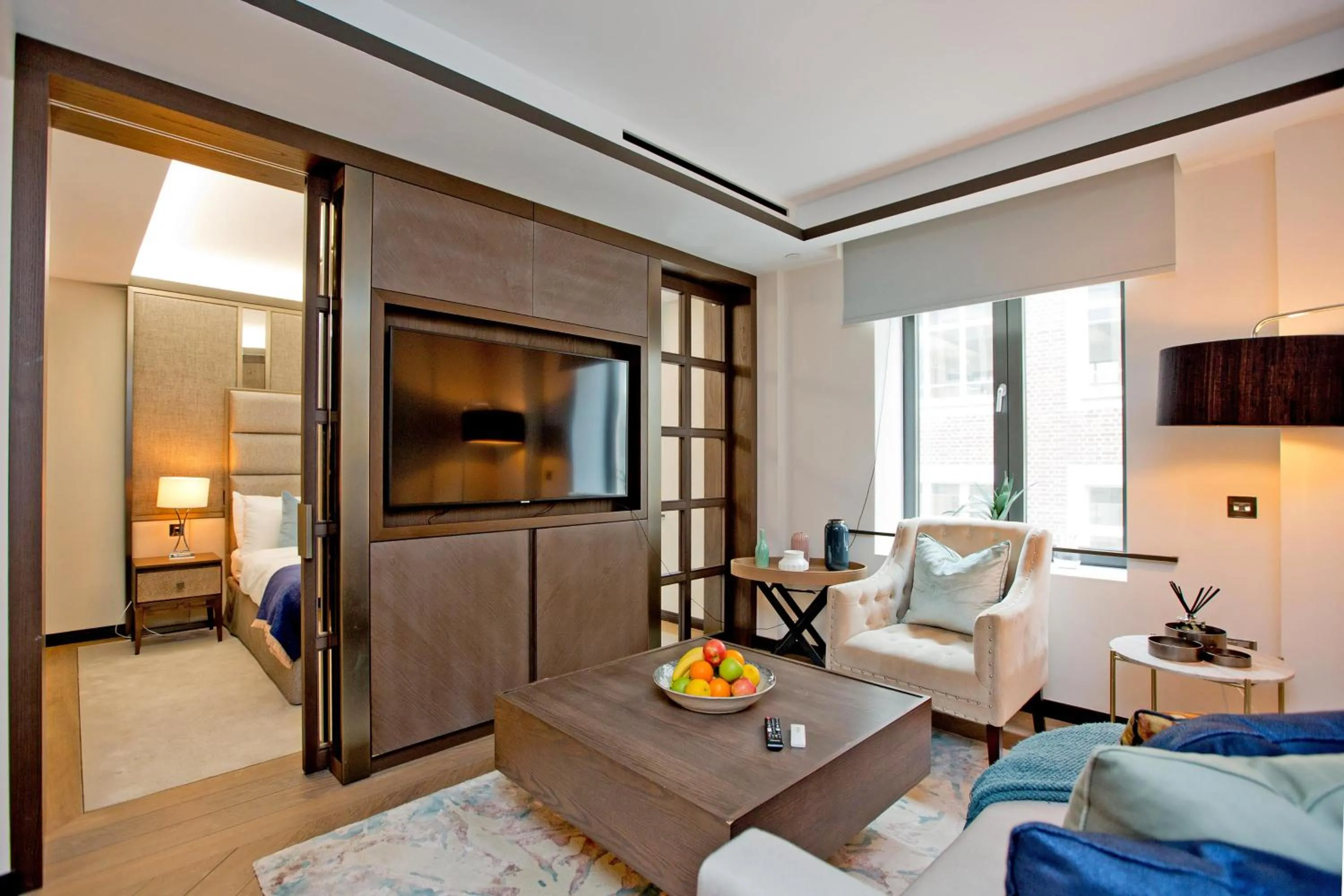 Living room, Bed in 37GS Residences