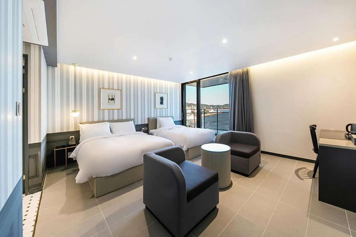 Bed in Brown Dot Hotel Ulsan Jangsaengpo