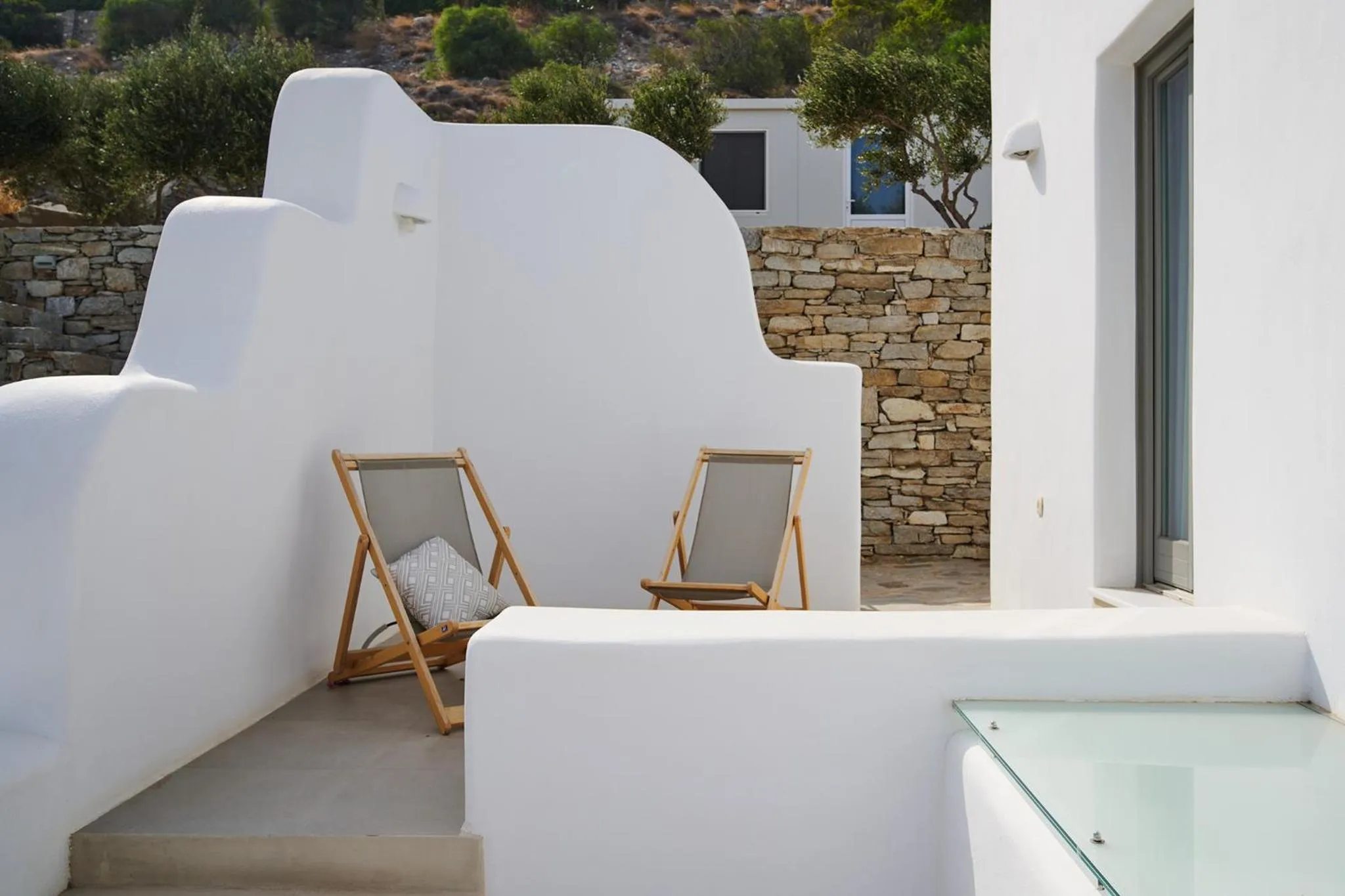 sunbed in Kymo Luxury Suites Paros