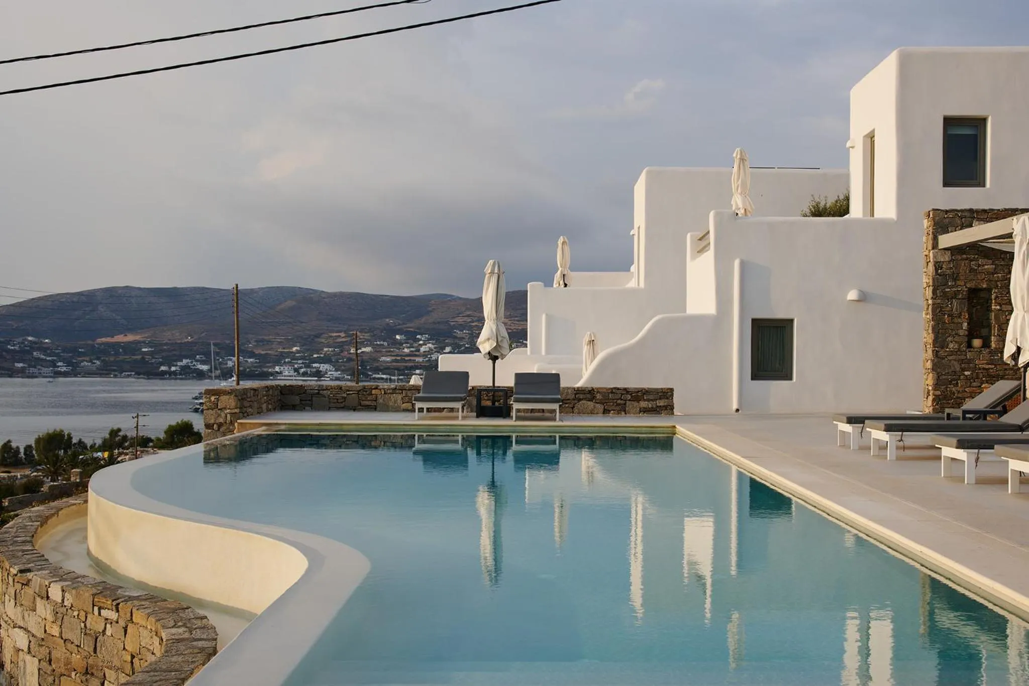 Swimming pool in Kymo Luxury Suites Paros