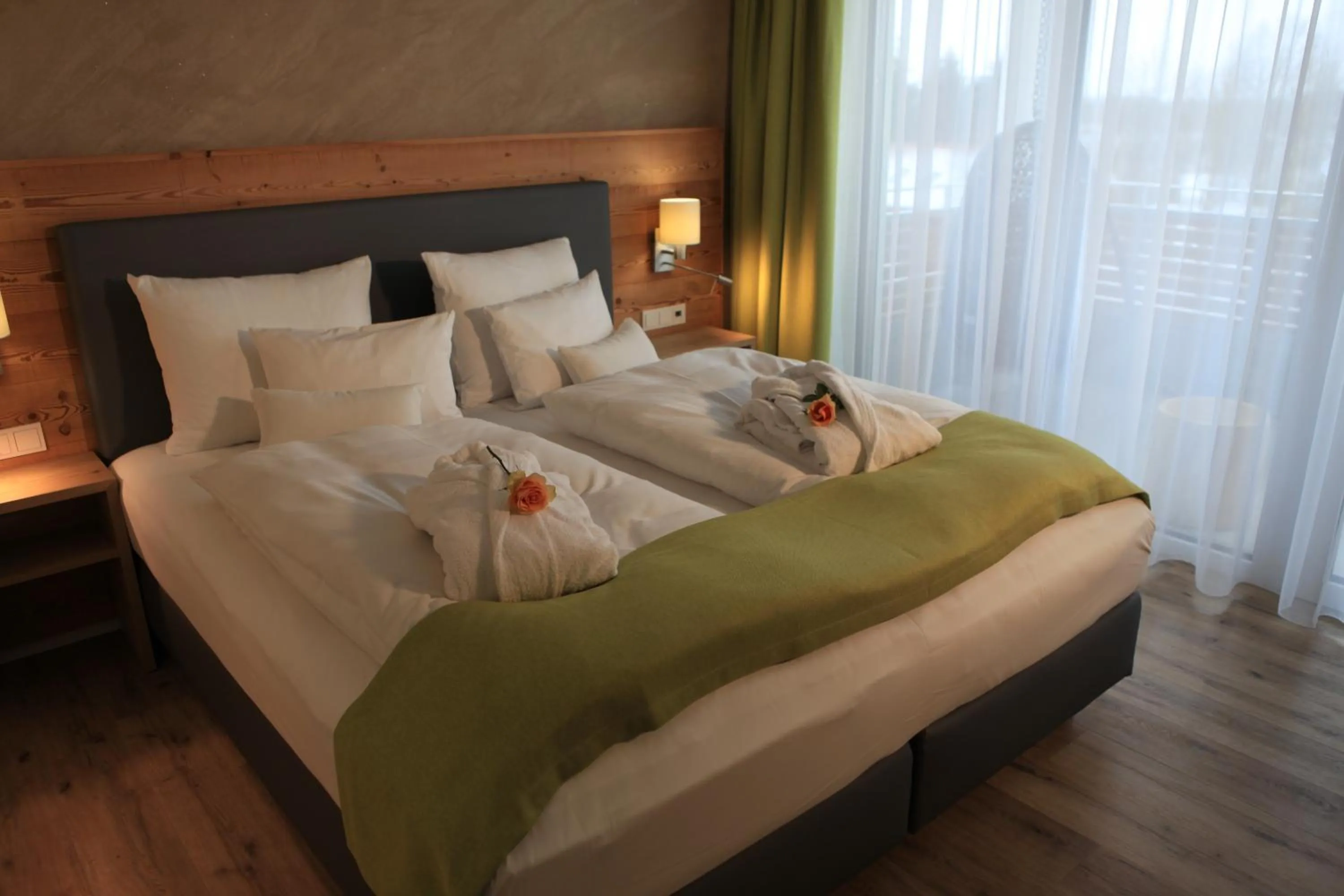 Bed in Bachhof Resort Hotel