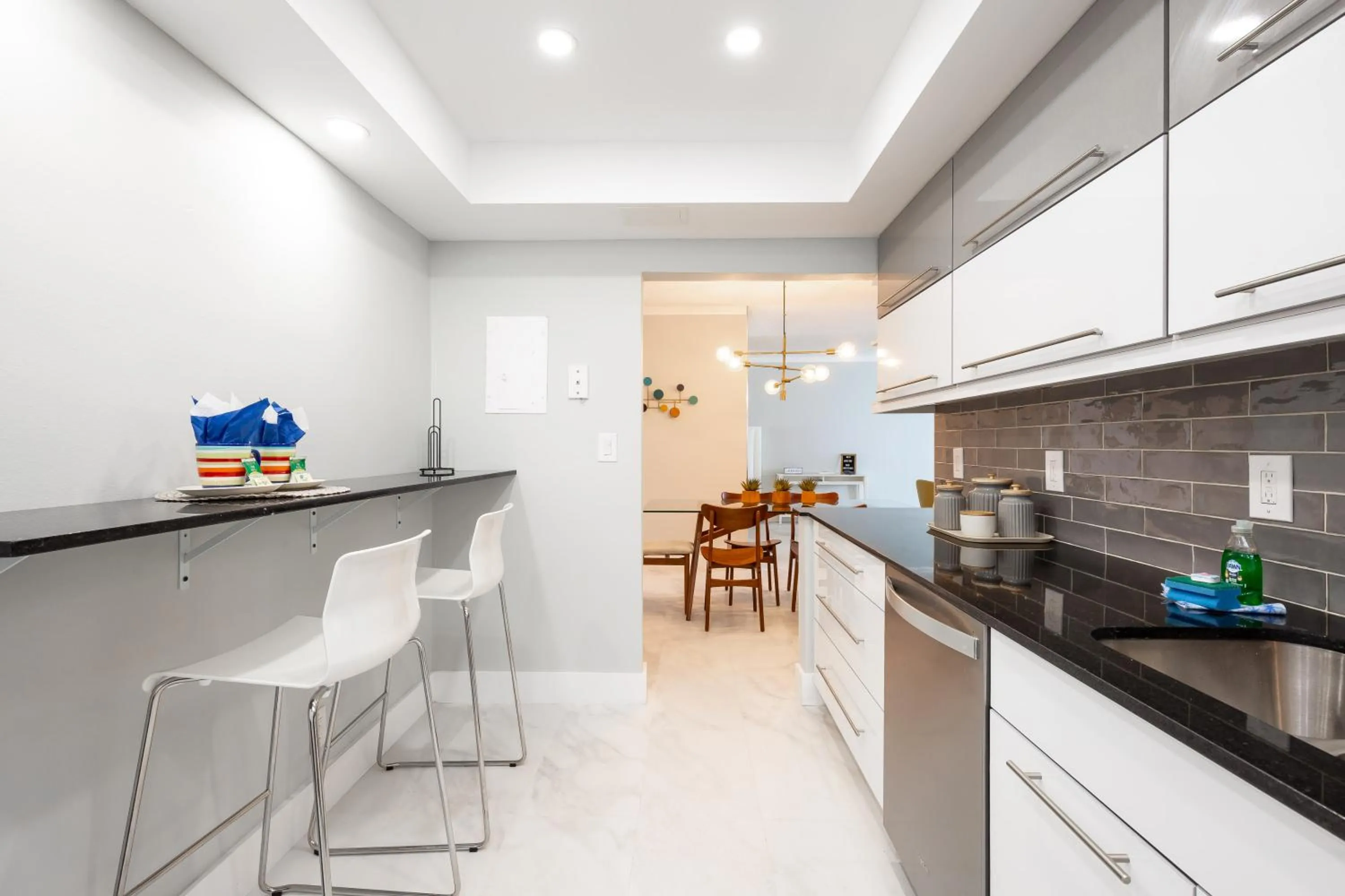 Kitchen or kitchenette in The Tides Ocean Luxury Suites