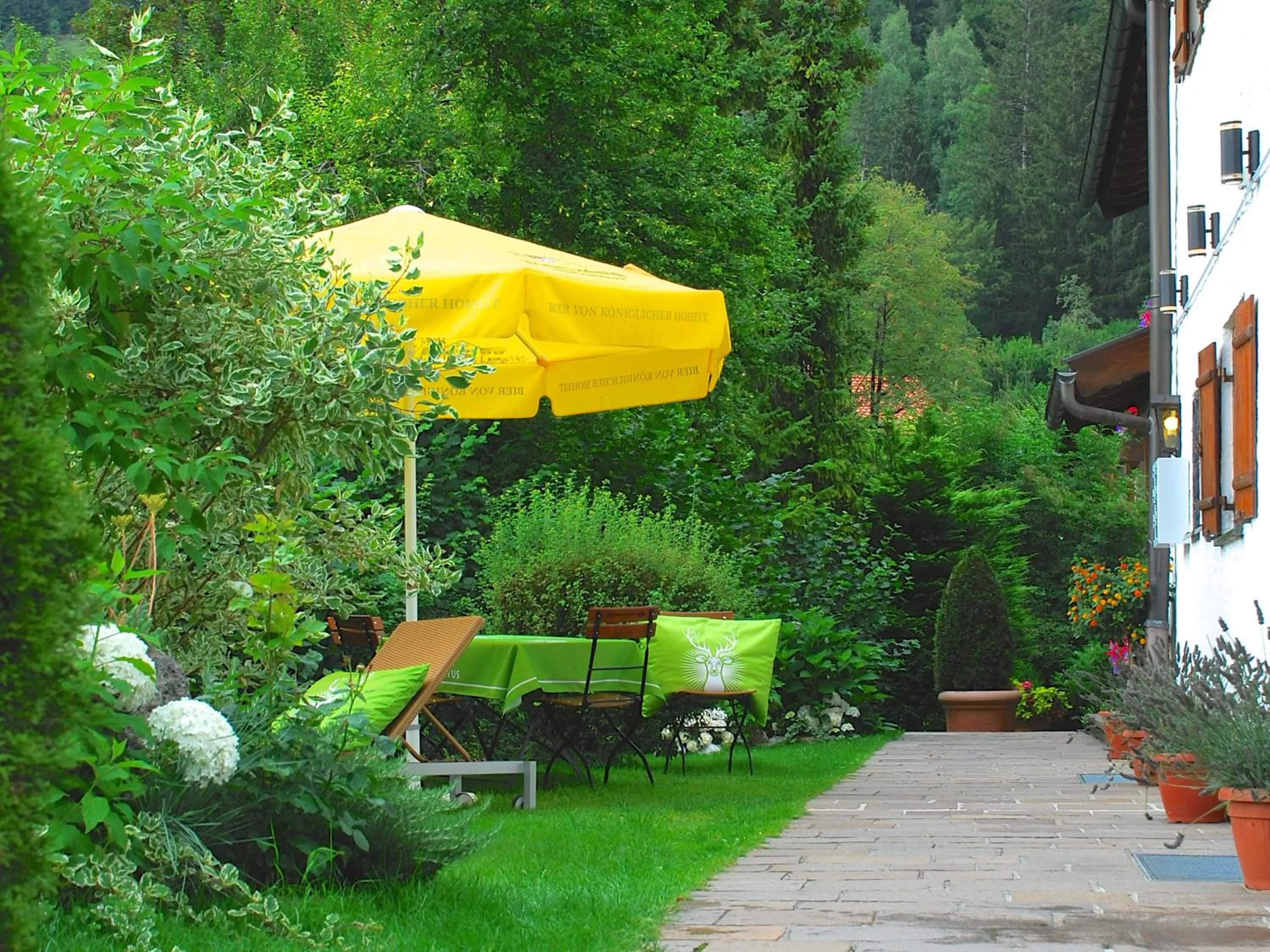 Garden in Hotel Hubertus Schliersee