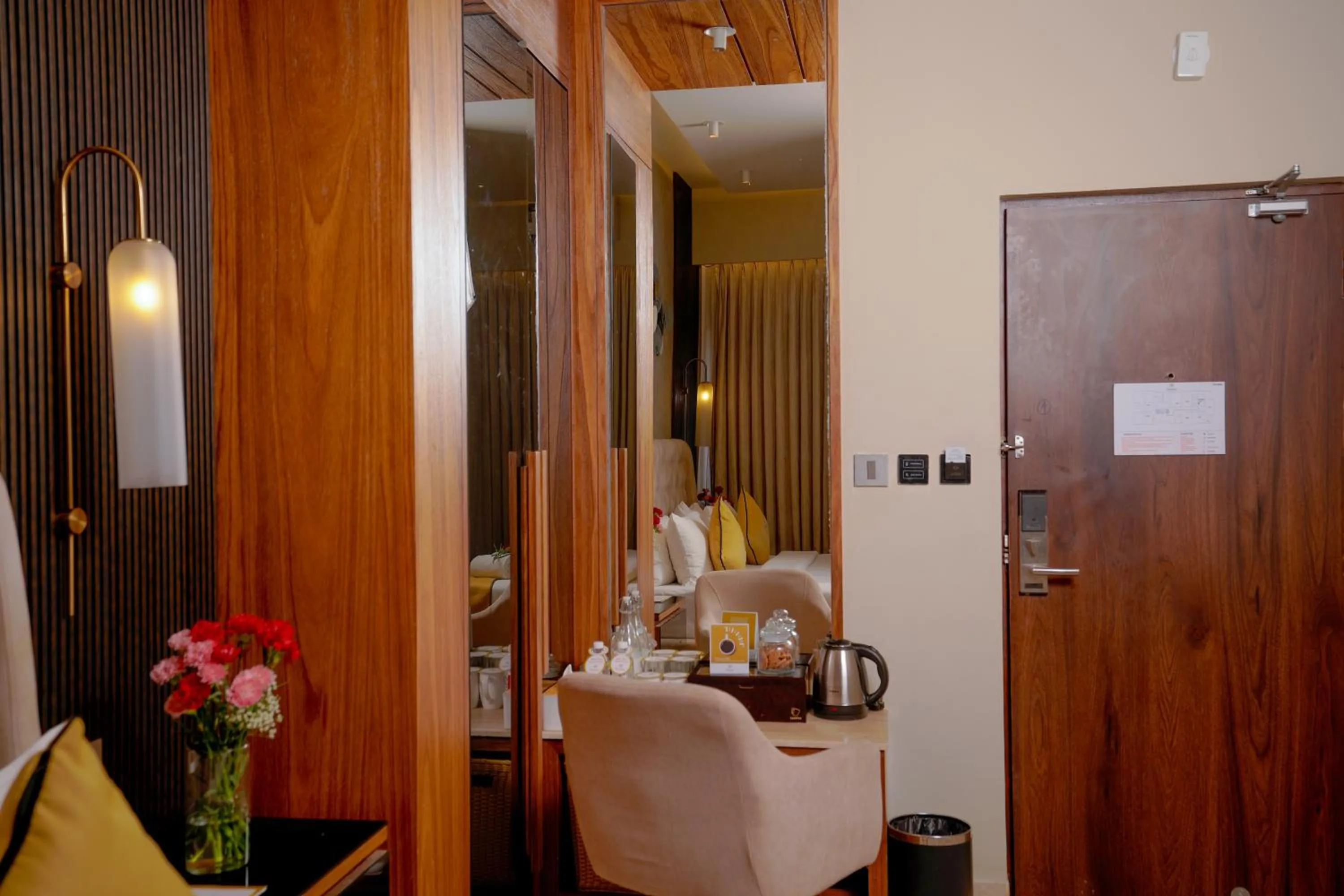 Bed in Lazdana Hotel Bangalore