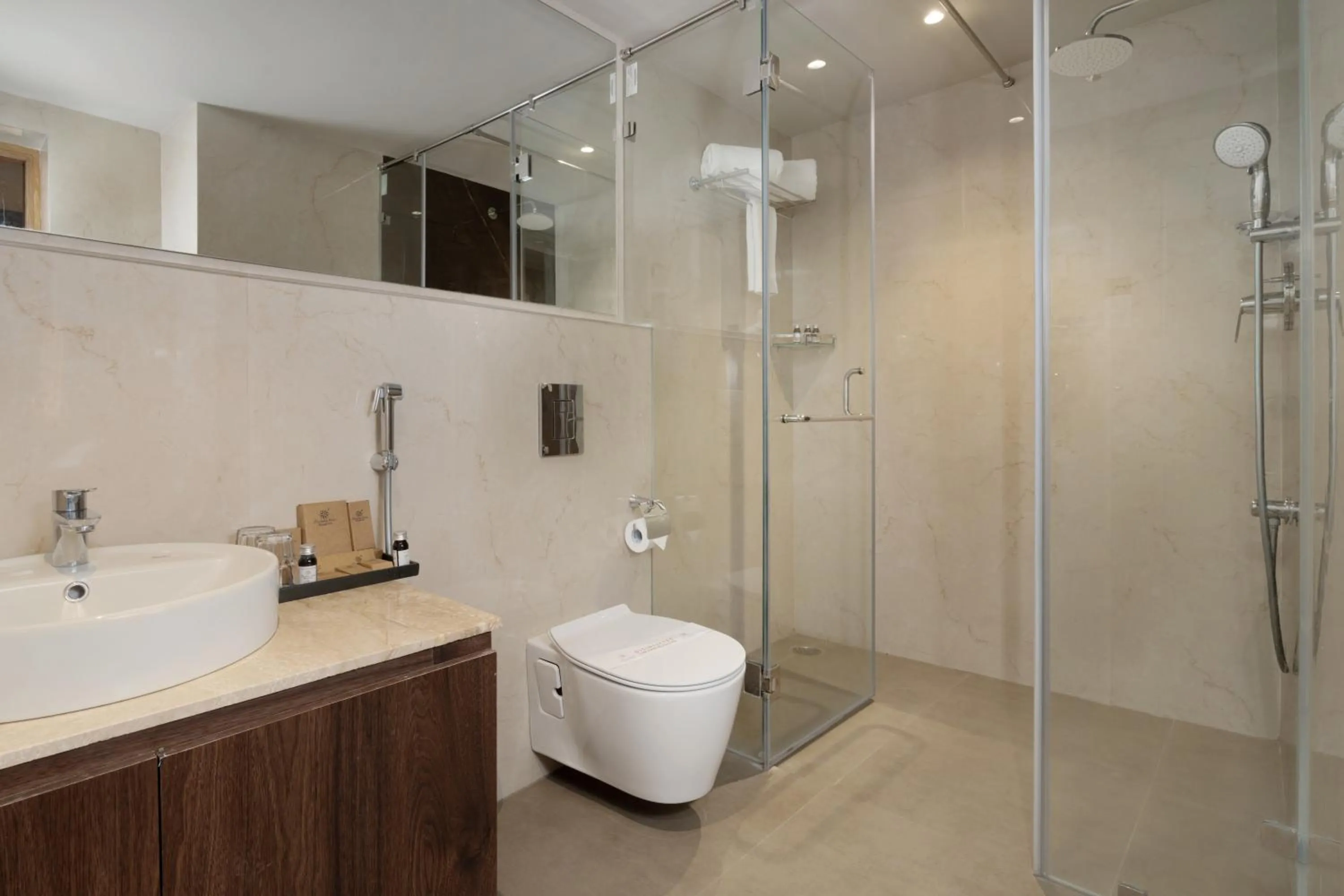 Bathroom in Lazdana Hotel Bangalore