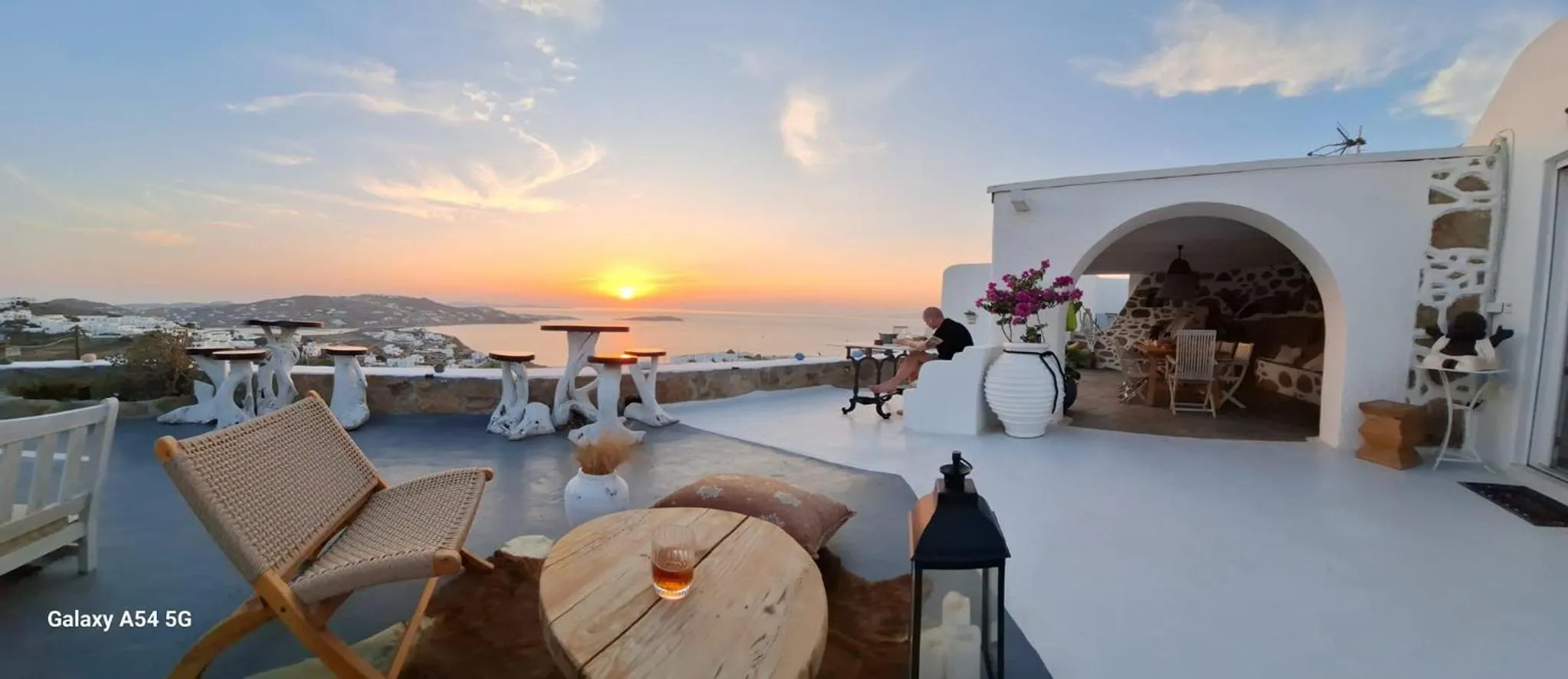 Patio in Vougli View Mykonos