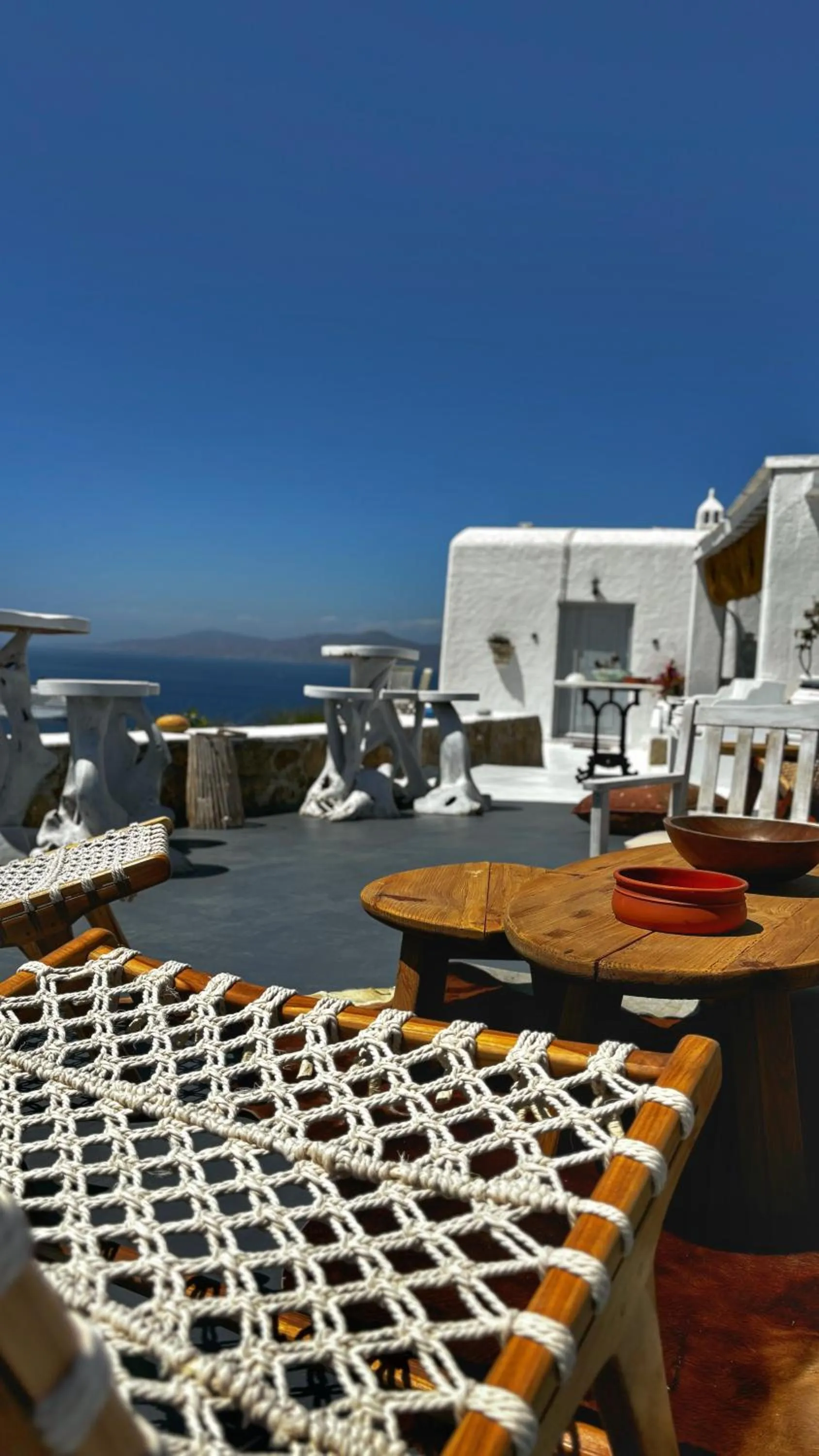 Patio in Vougli View Mykonos