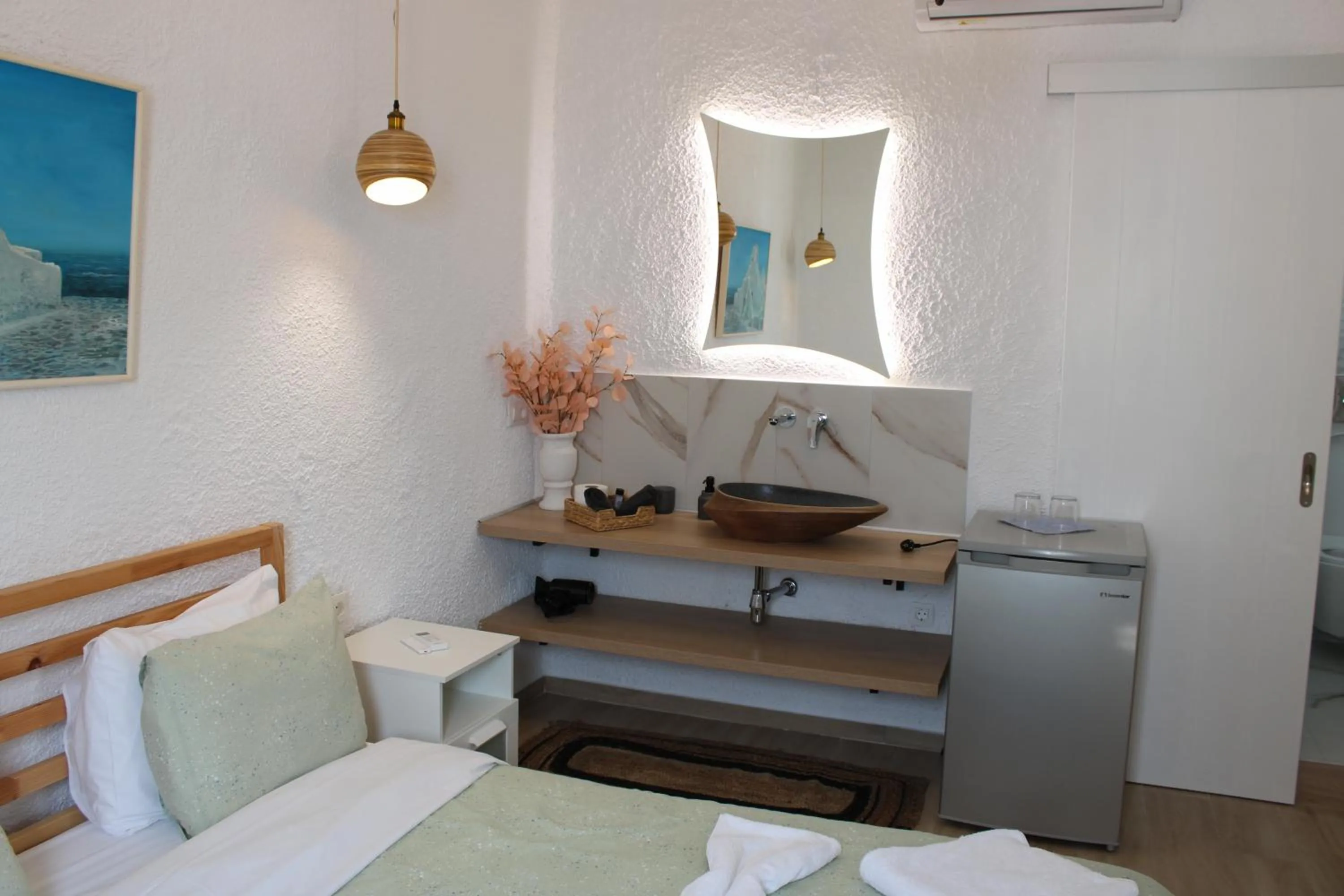 Bed in Vougli View Mykonos