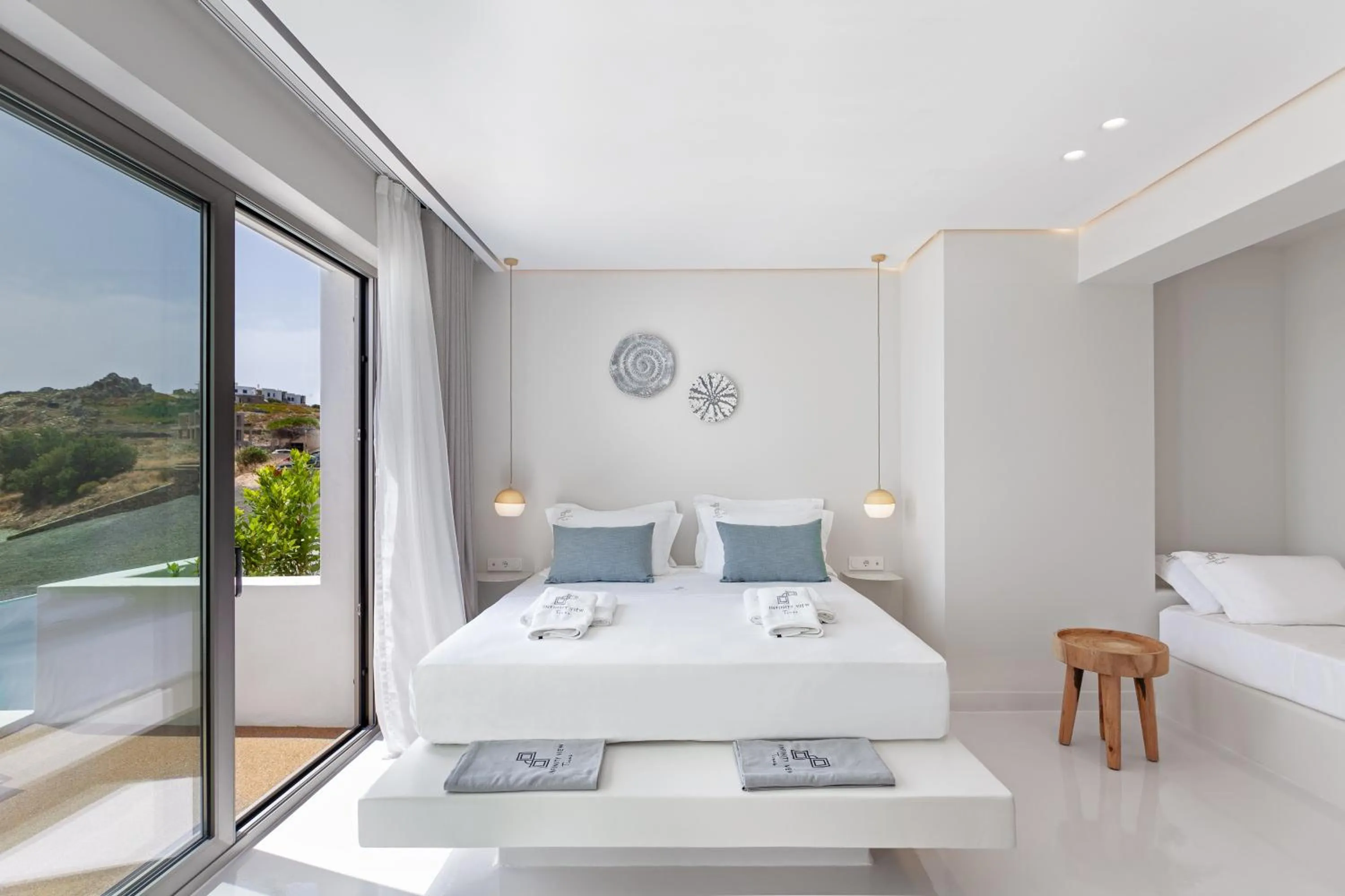 Bedroom, Bed in Infinity View Hotel Tinos
