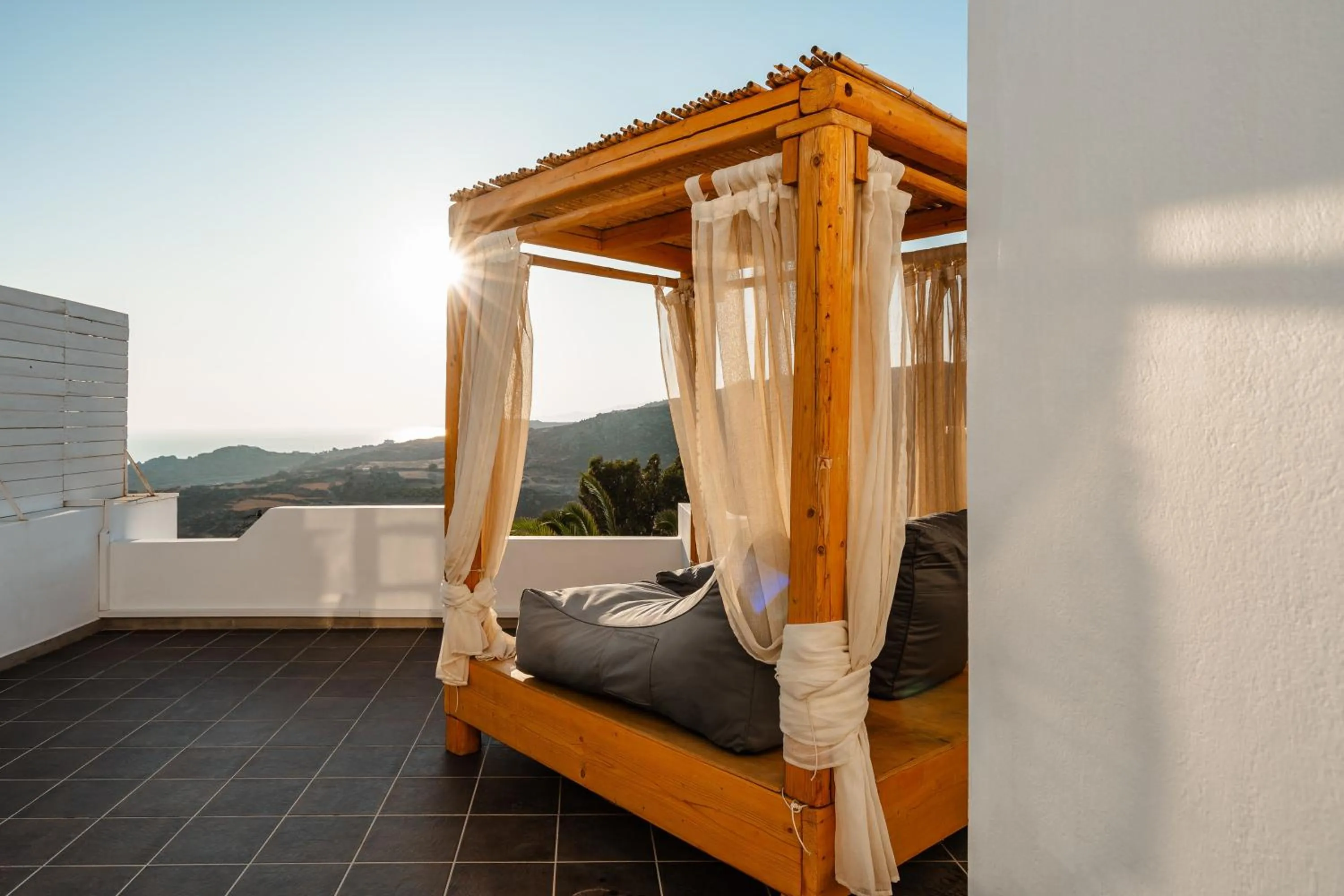 Bed in Naxos Aethereal View