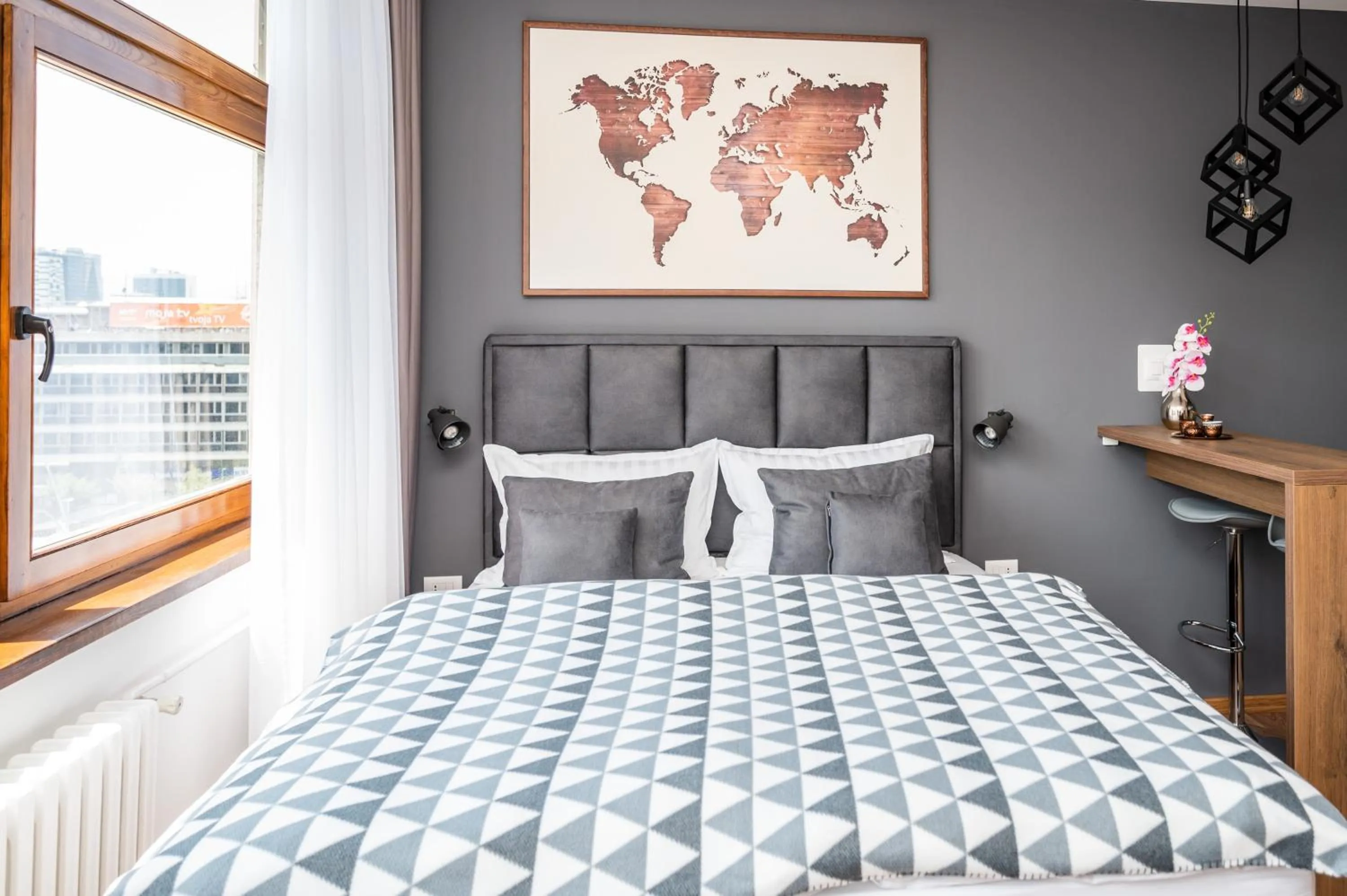 Bed in Modern and Bright Apartments - Main Street