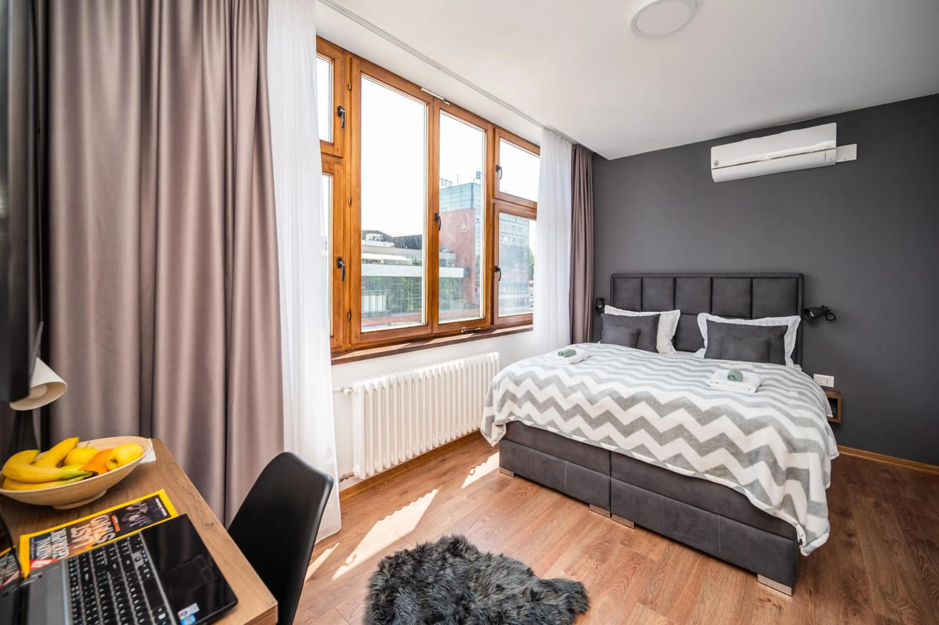 Bed in Modern and Bright Apartments - Main Street