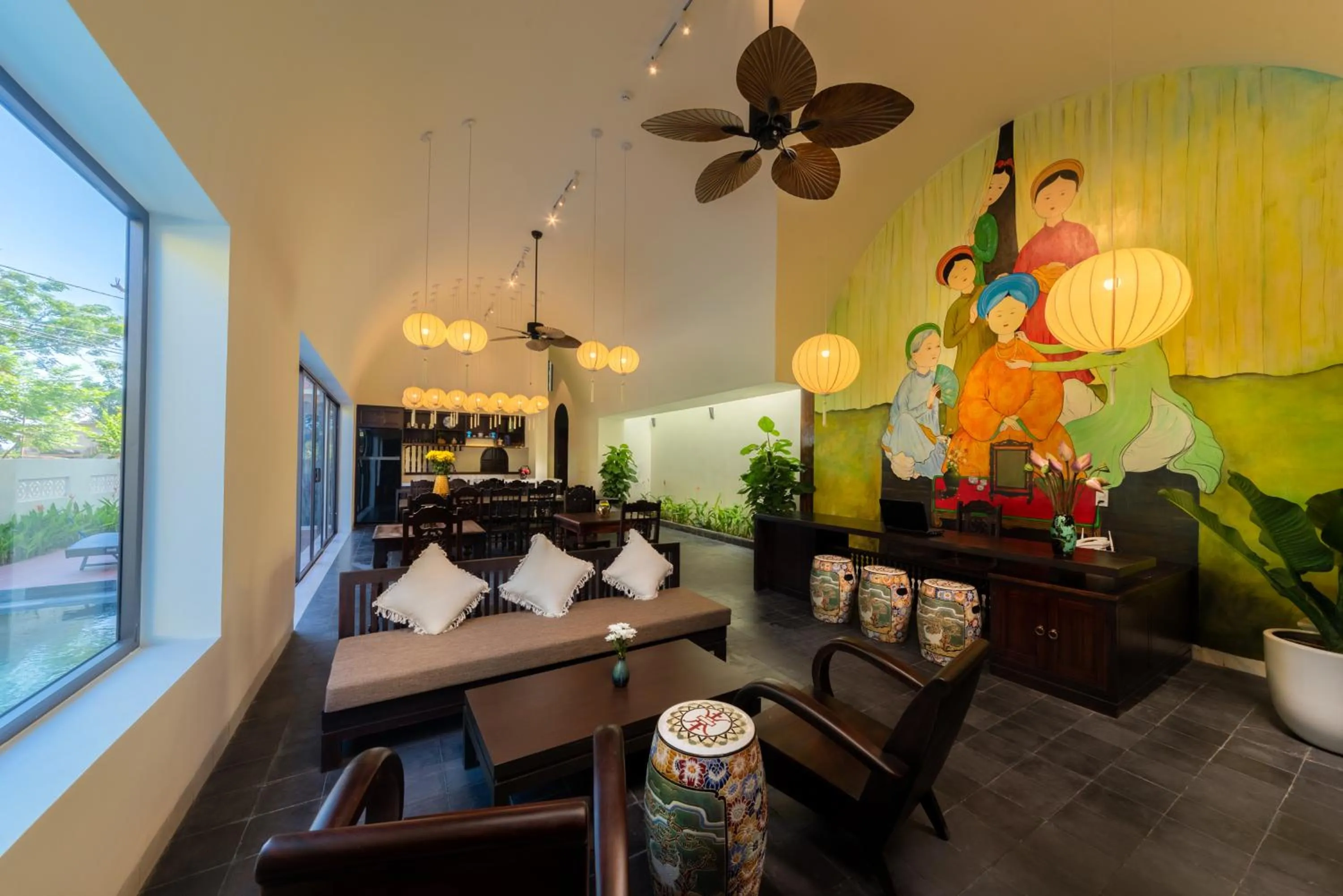 Living room in Hoianoi Villa