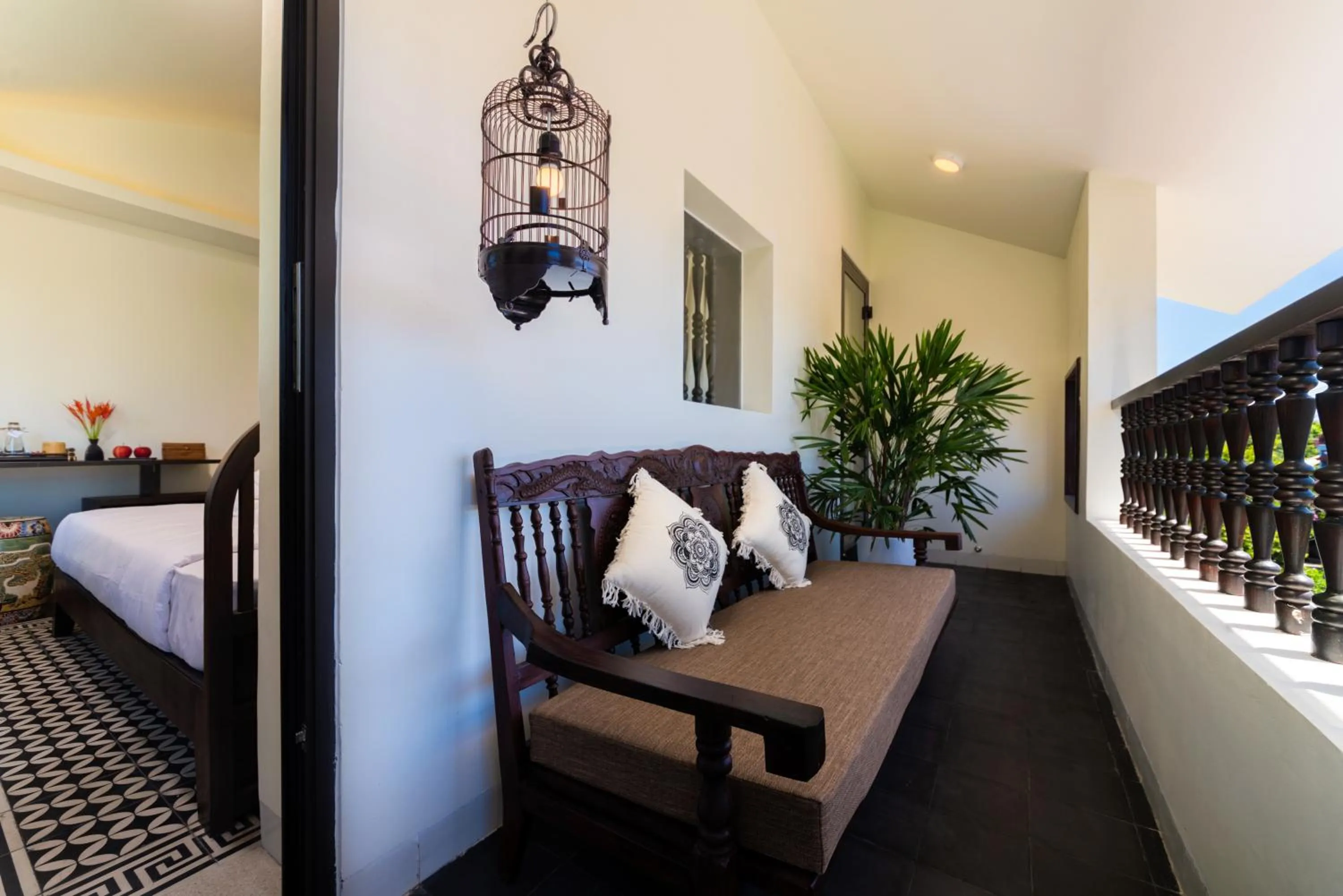 Balcony/Terrace, Bed in Hoianoi Villa