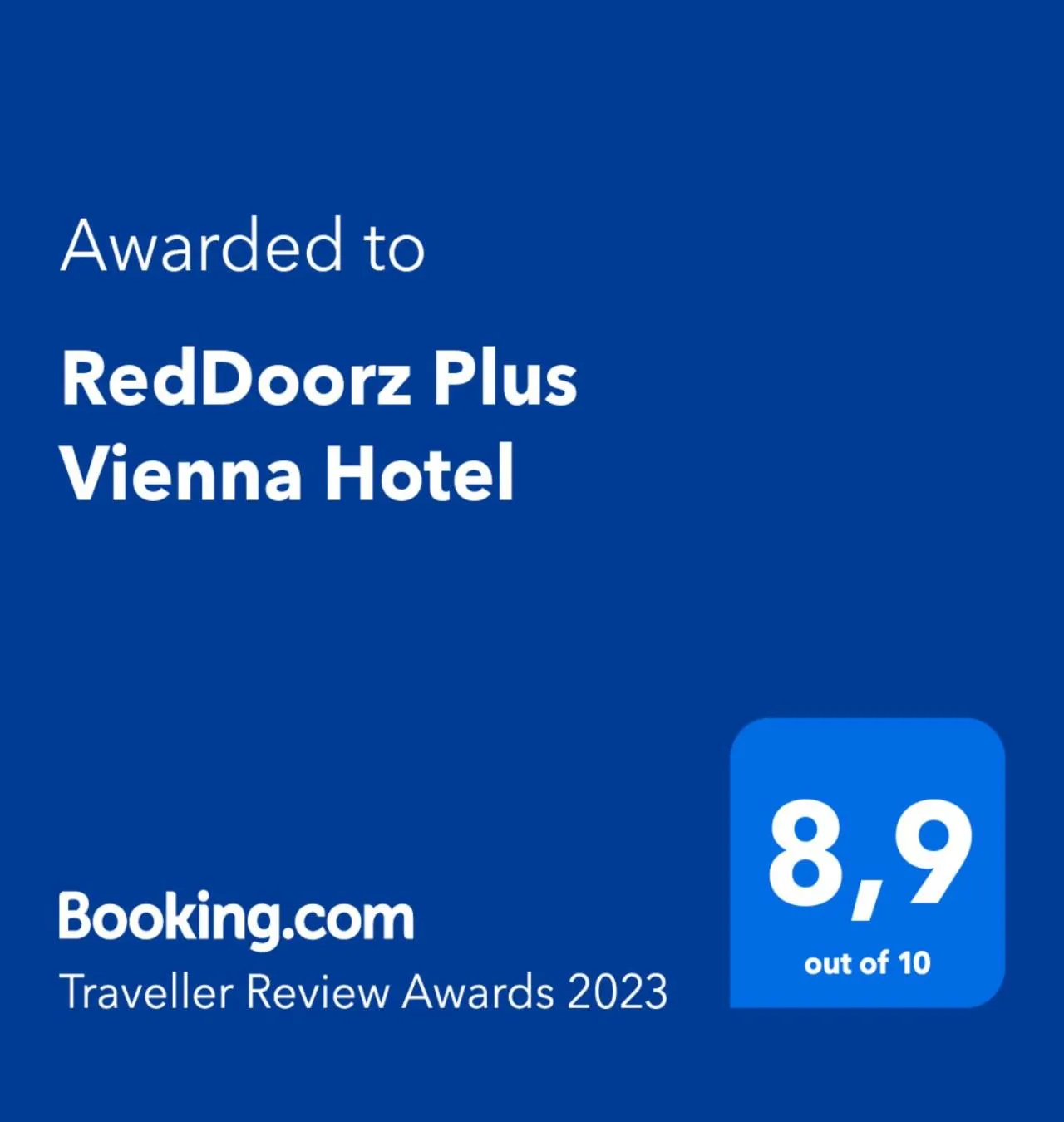 Certificate/Award in Vienna Hotel