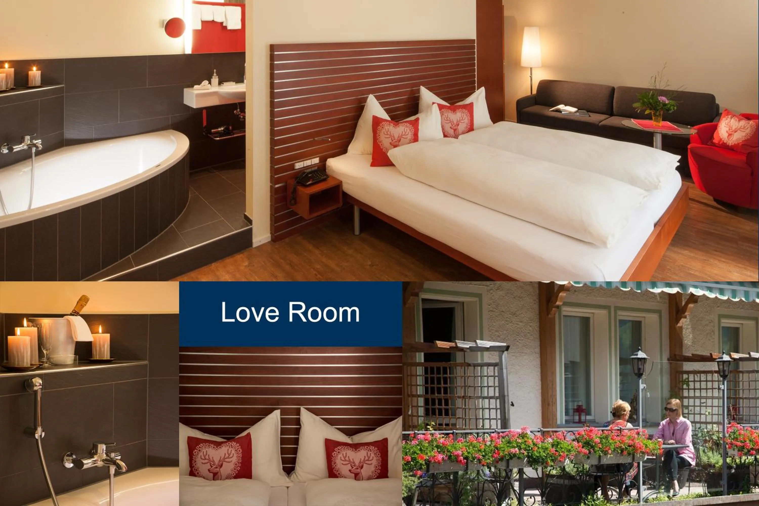 Love Double Room with Balcony in Hotel Hirschen - Grindelwald