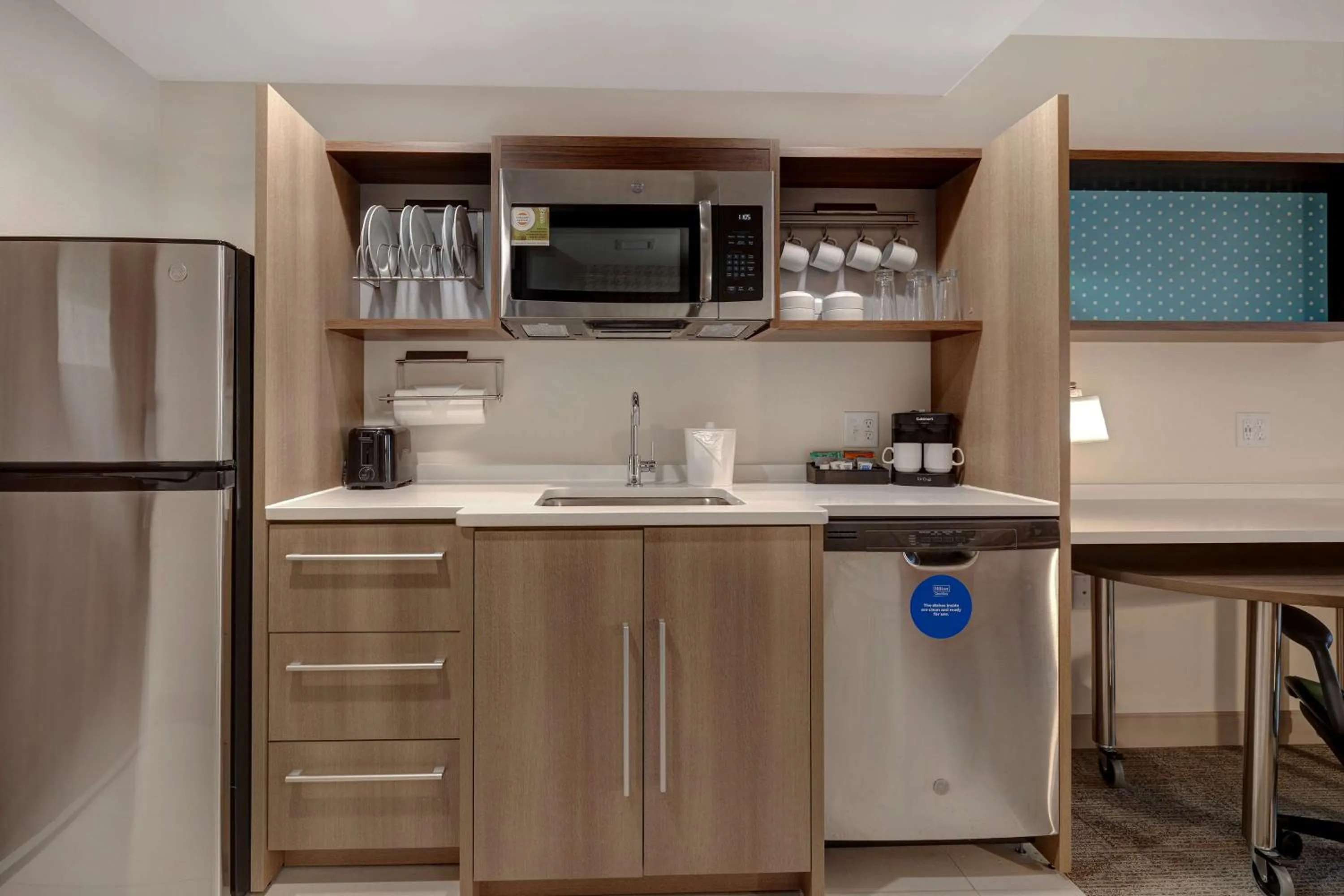 Kitchen or kitchenette in Home2 Suites By Hilton DeKalb