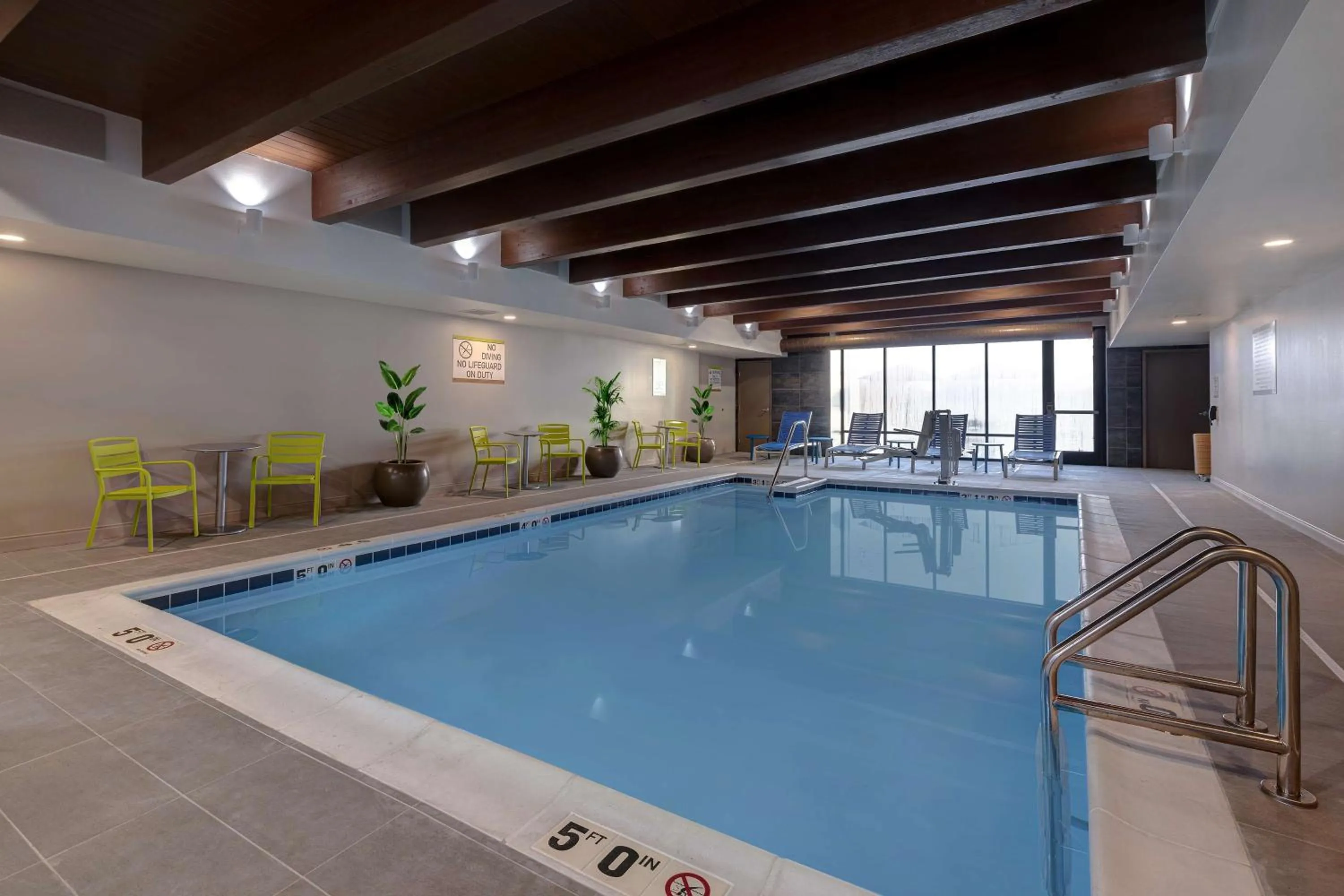 Pool view in Home2 Suites By Hilton DeKalb
