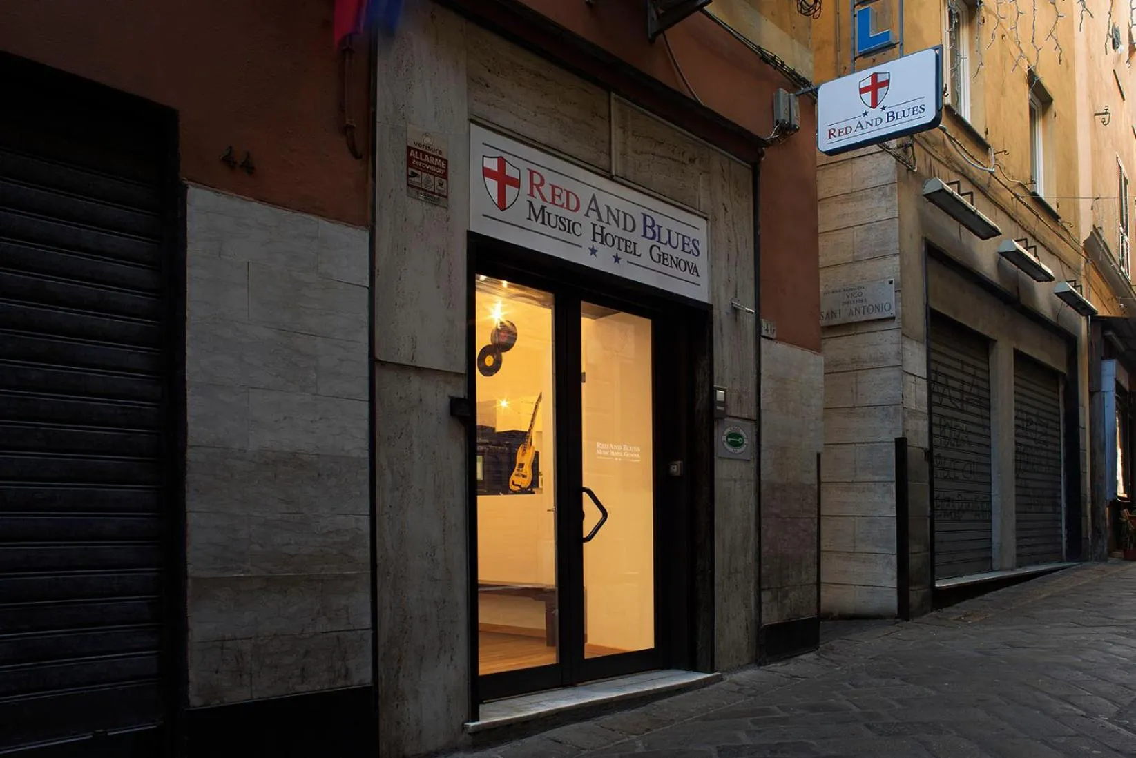 Property building in Red and Blues Music Hotel Genova