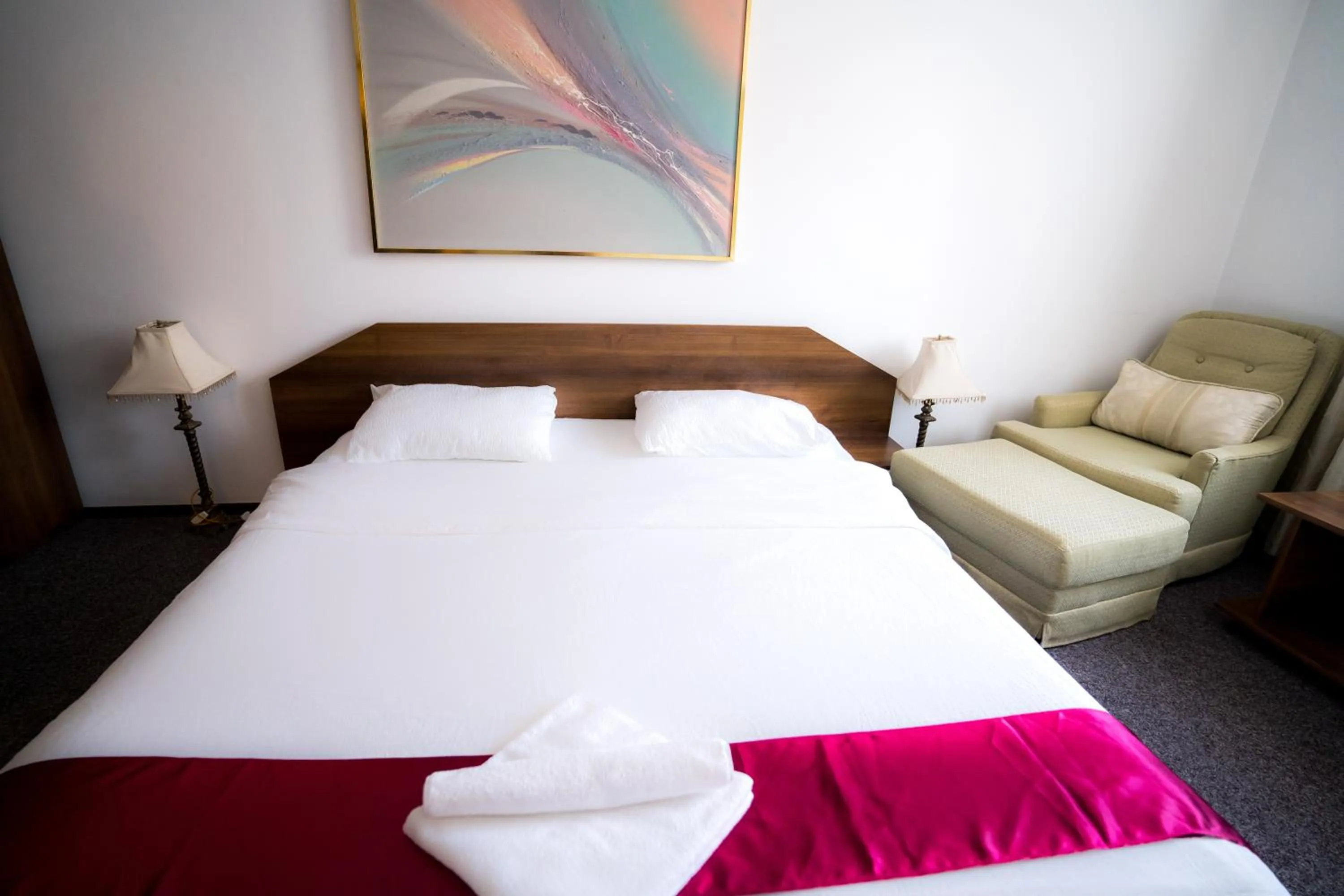 Bed in Pensiunea Dacia Deva