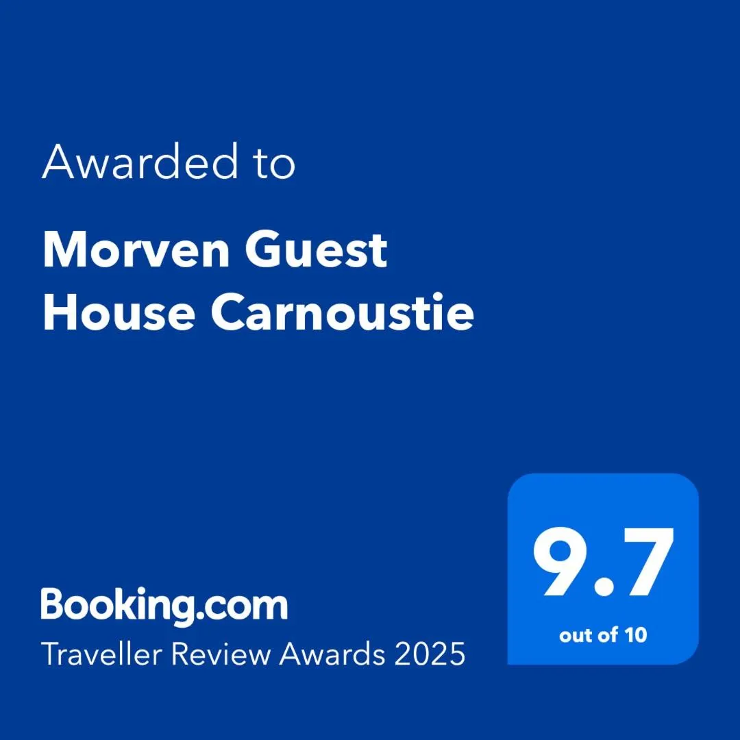 Certificate/Award in Morven Guest House Carnoustie