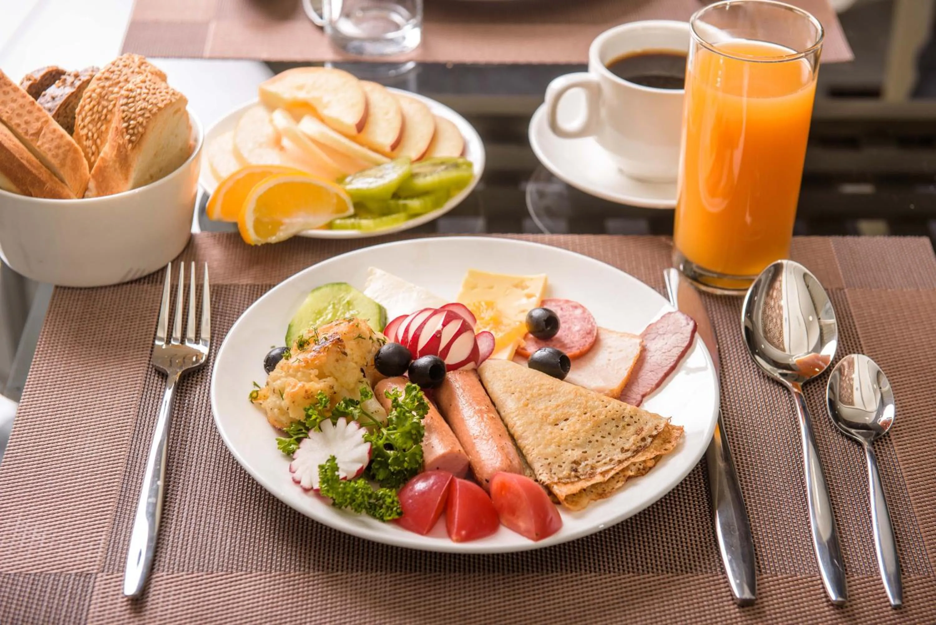 Breakfast in Huzur Hotel Tashkent