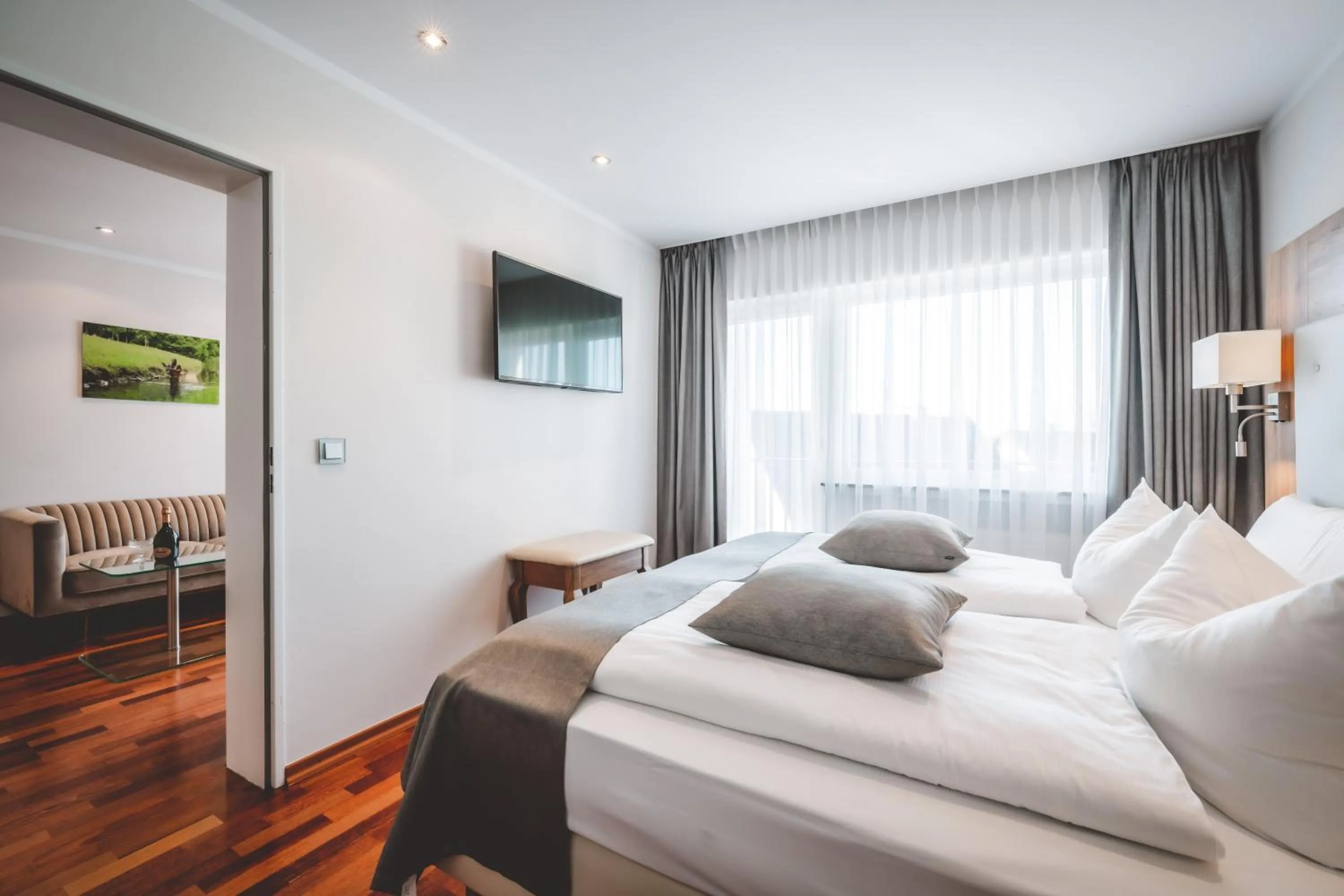 Bed in Landidyll Hotel Restaurant Weidenbrück & SPA