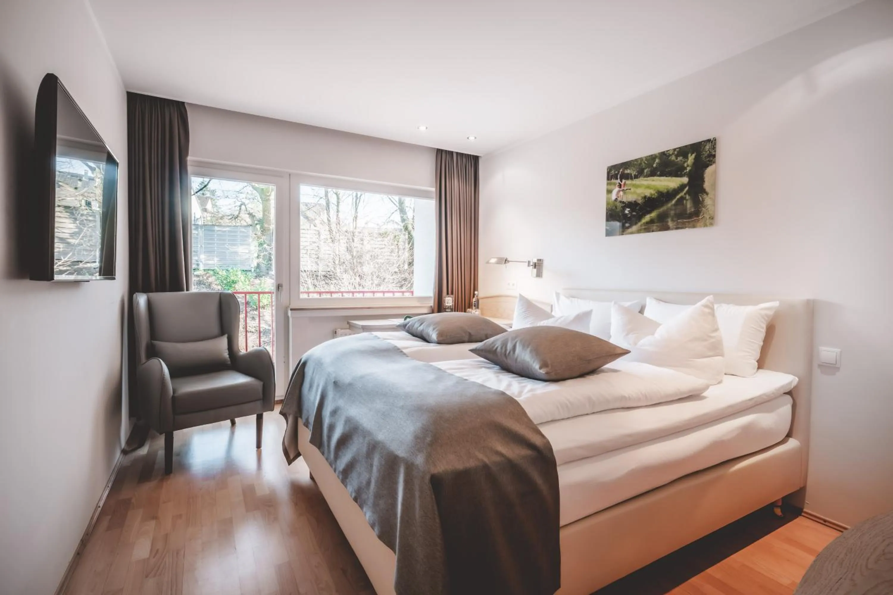 Bed in Landidyll Hotel Restaurant Weidenbrück & SPA