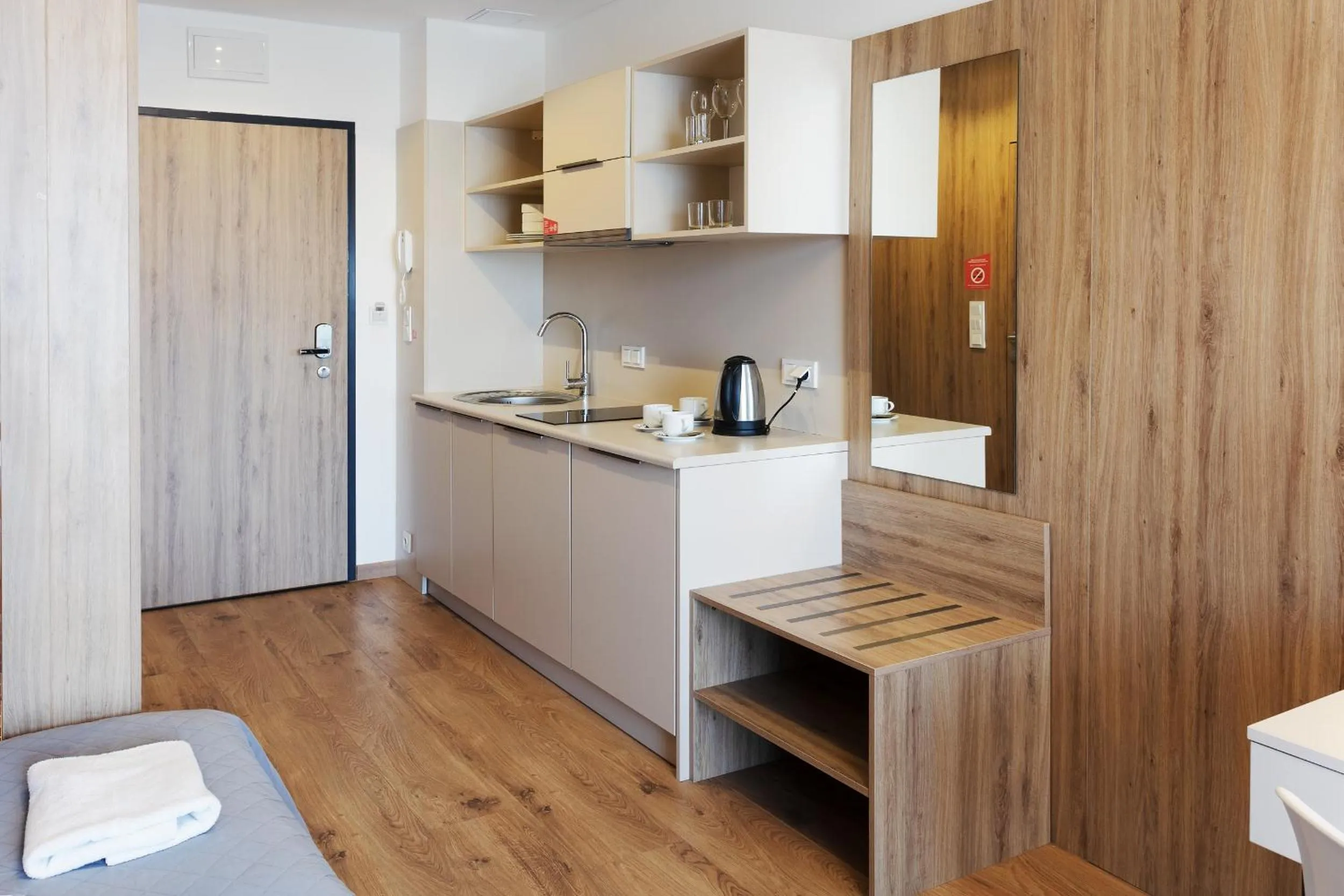 Kitchen or kitchenette in Wolska Residence