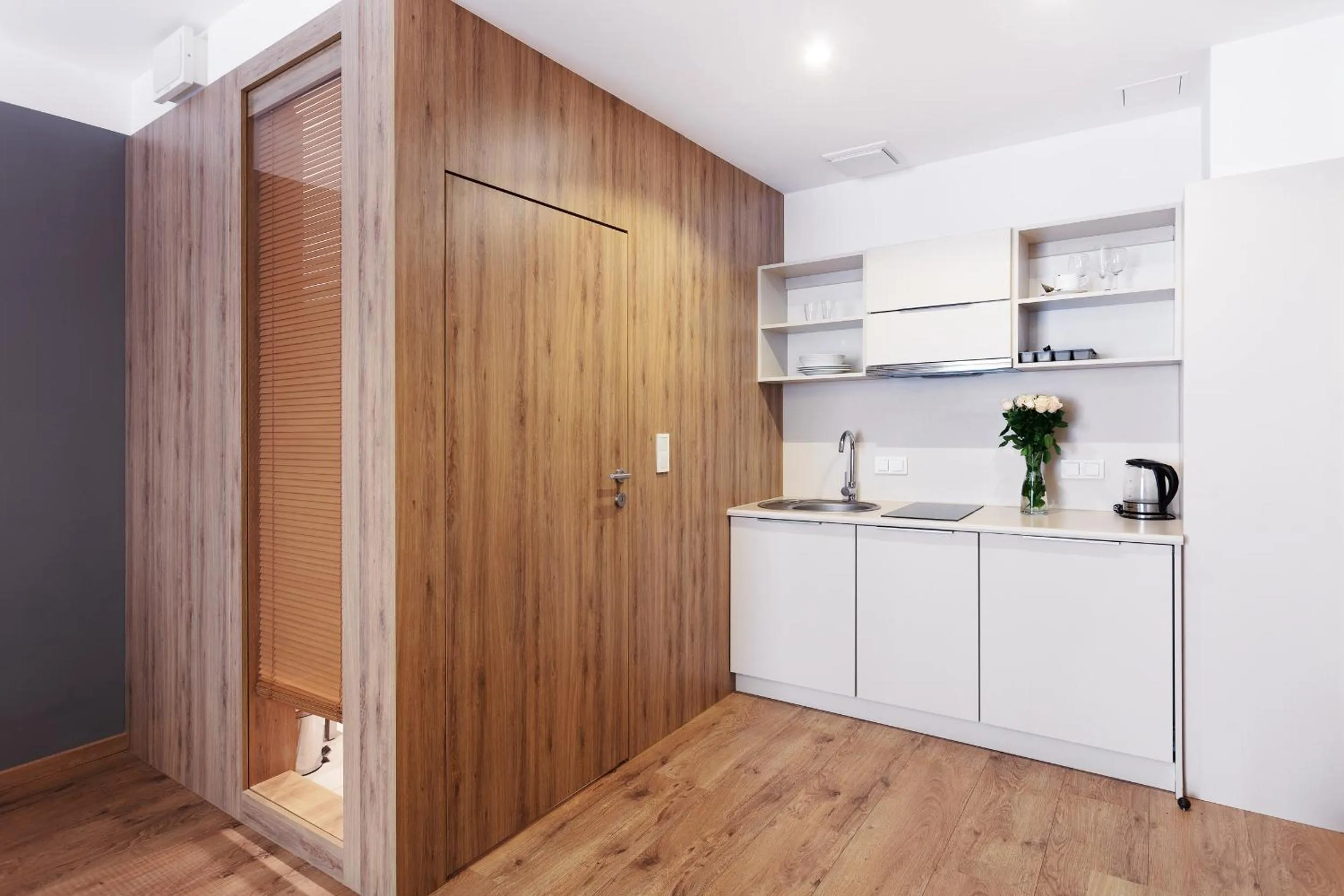 Kitchen or kitchenette in Wolska Residence