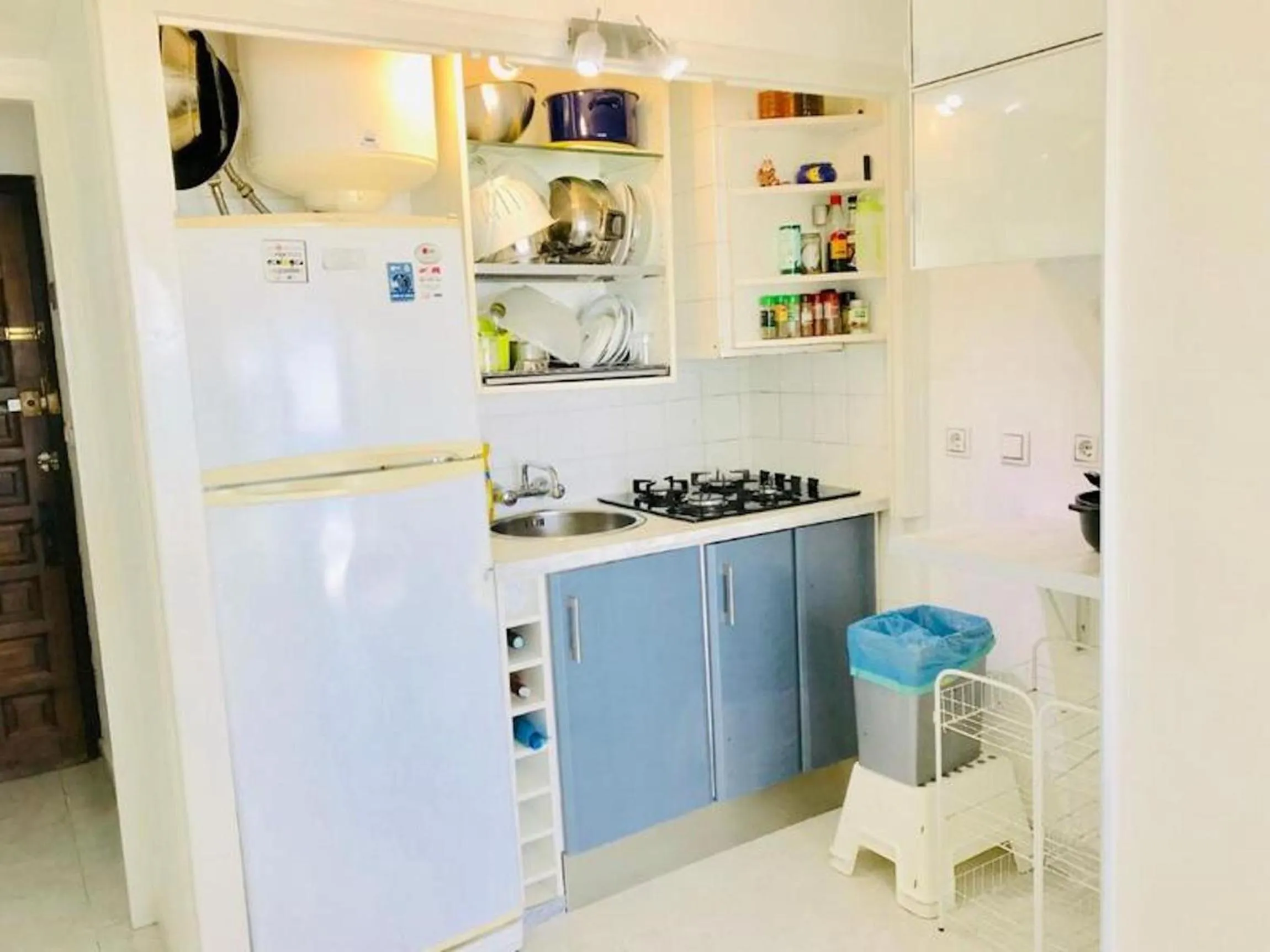 kitchen in Investingspain Studio beach paradise front sea views on the beach