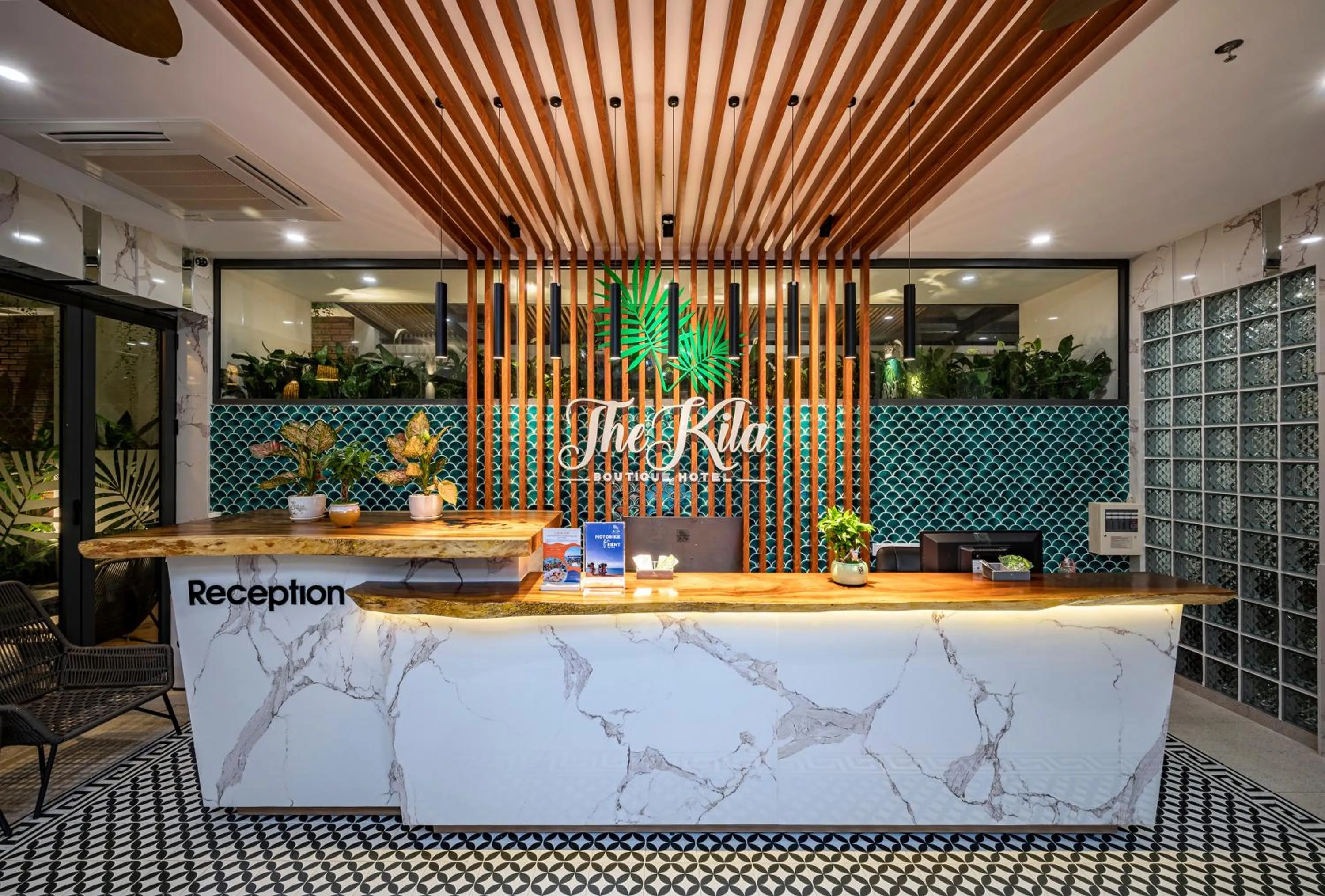 Lobby or reception in The Kila Boutique Hotel