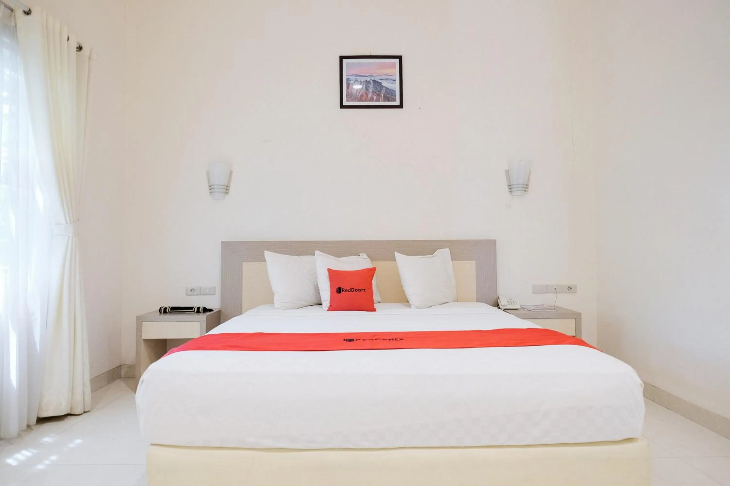 Bed in RedDoorz at Hotel Negeri Baru Kalianda Lampung