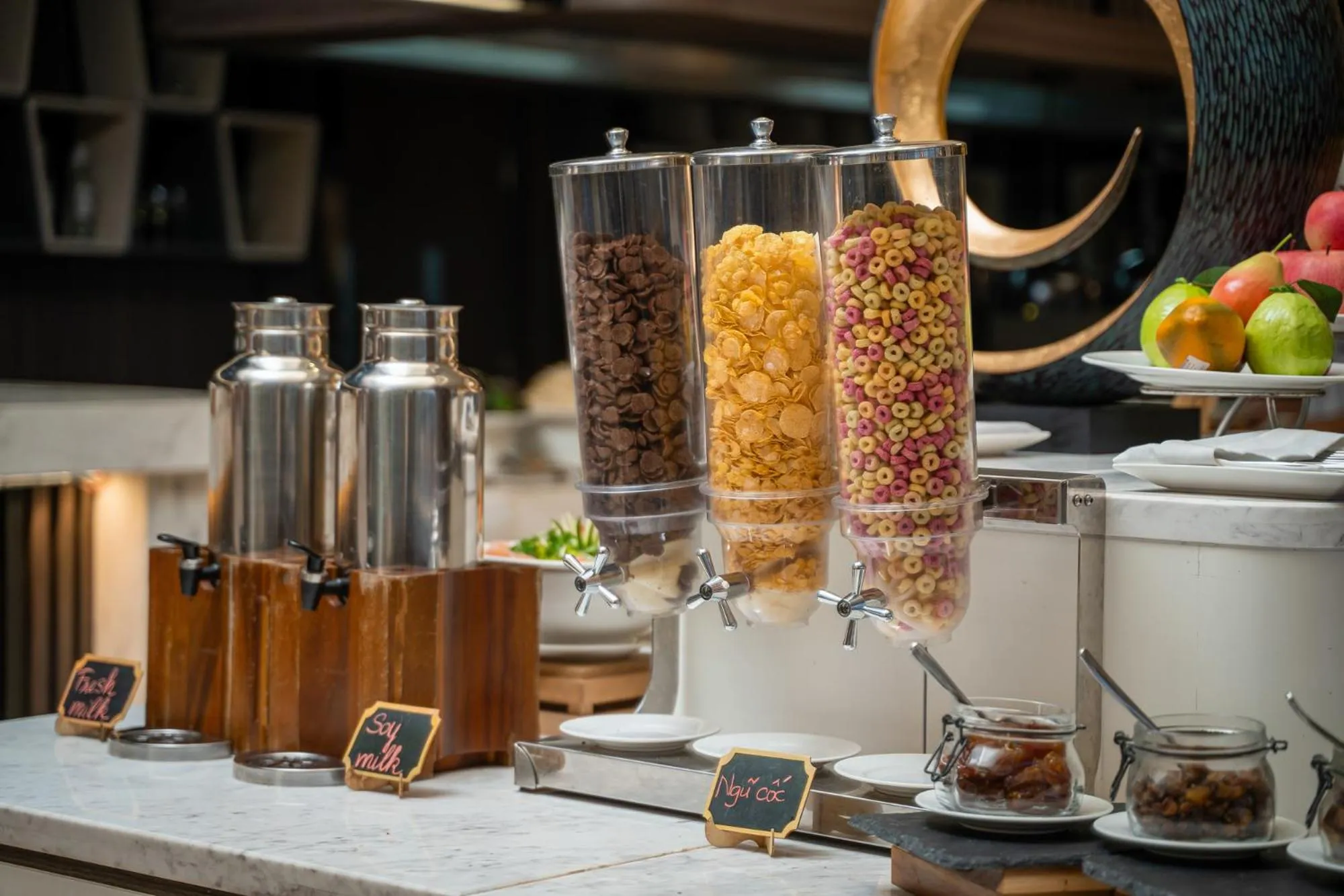 Buffet breakfast in DeLaSea Ha Long Hotel - Modern Bayview Escape