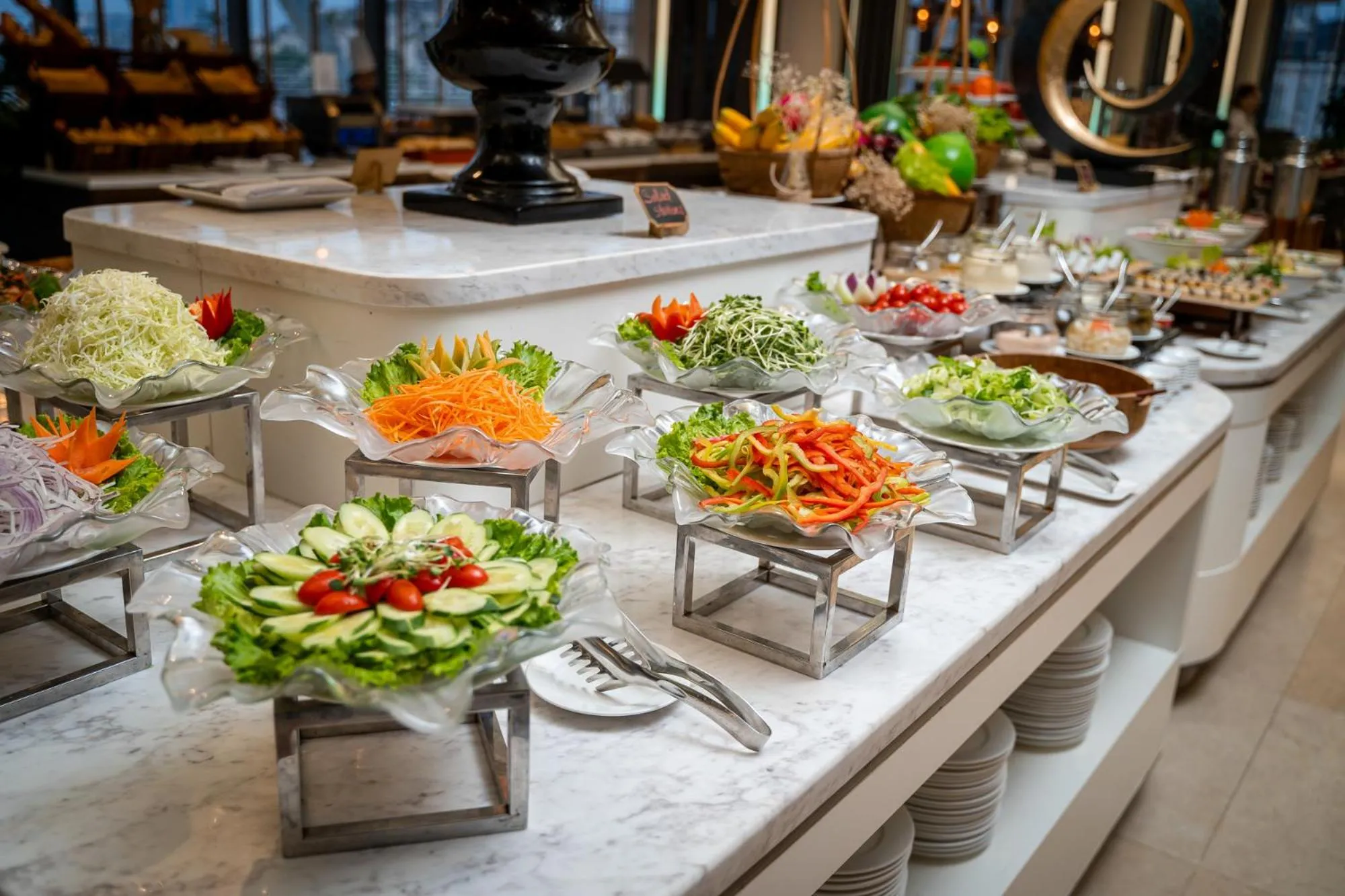 Buffet breakfast in DeLaSea Ha Long Hotel - Modern Bayview Escape