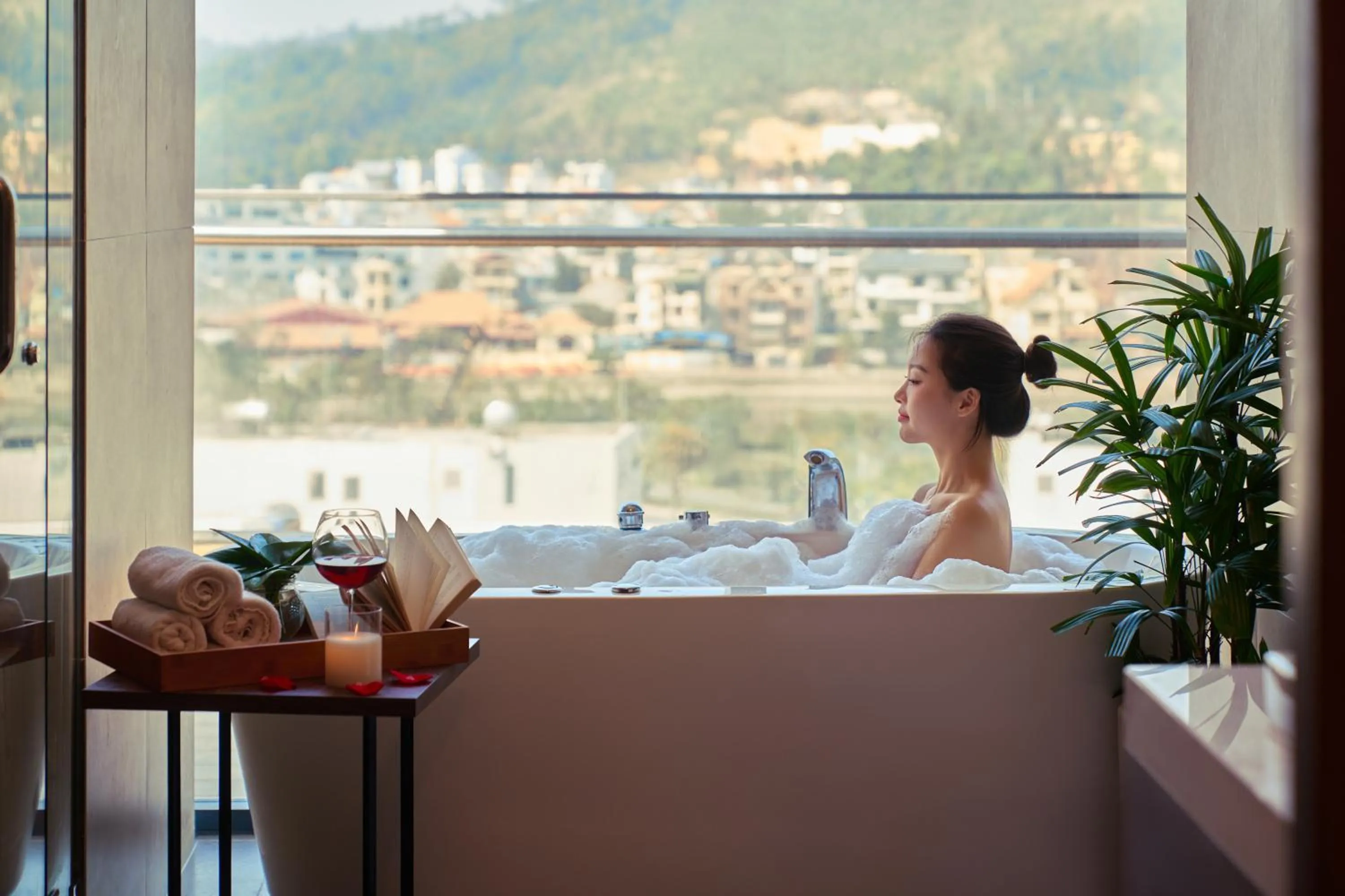 Bathroom in DeLaSea Ha Long Hotel - Modern Bayview Escape