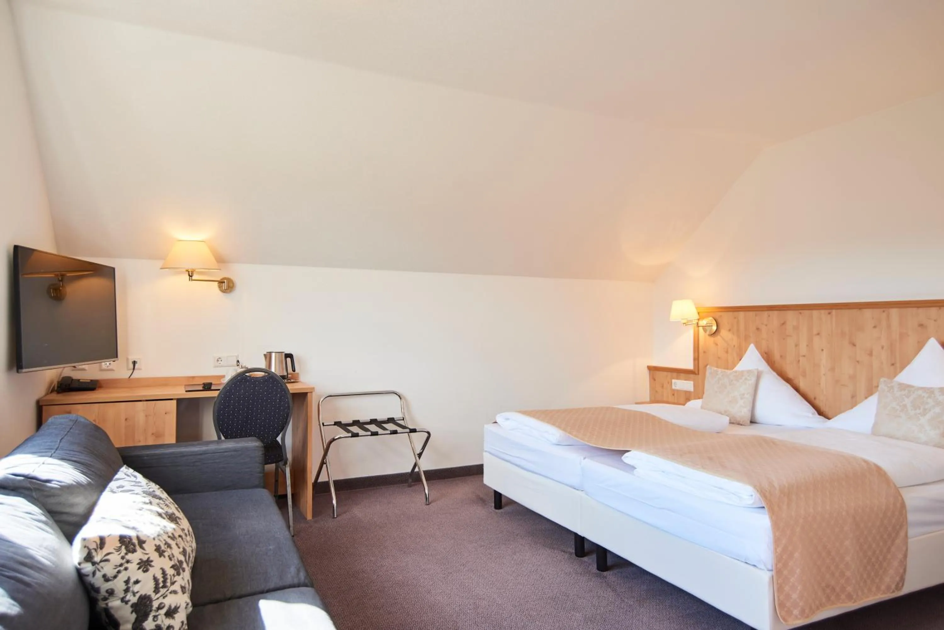 Bed in Hotel Restaurant Adler