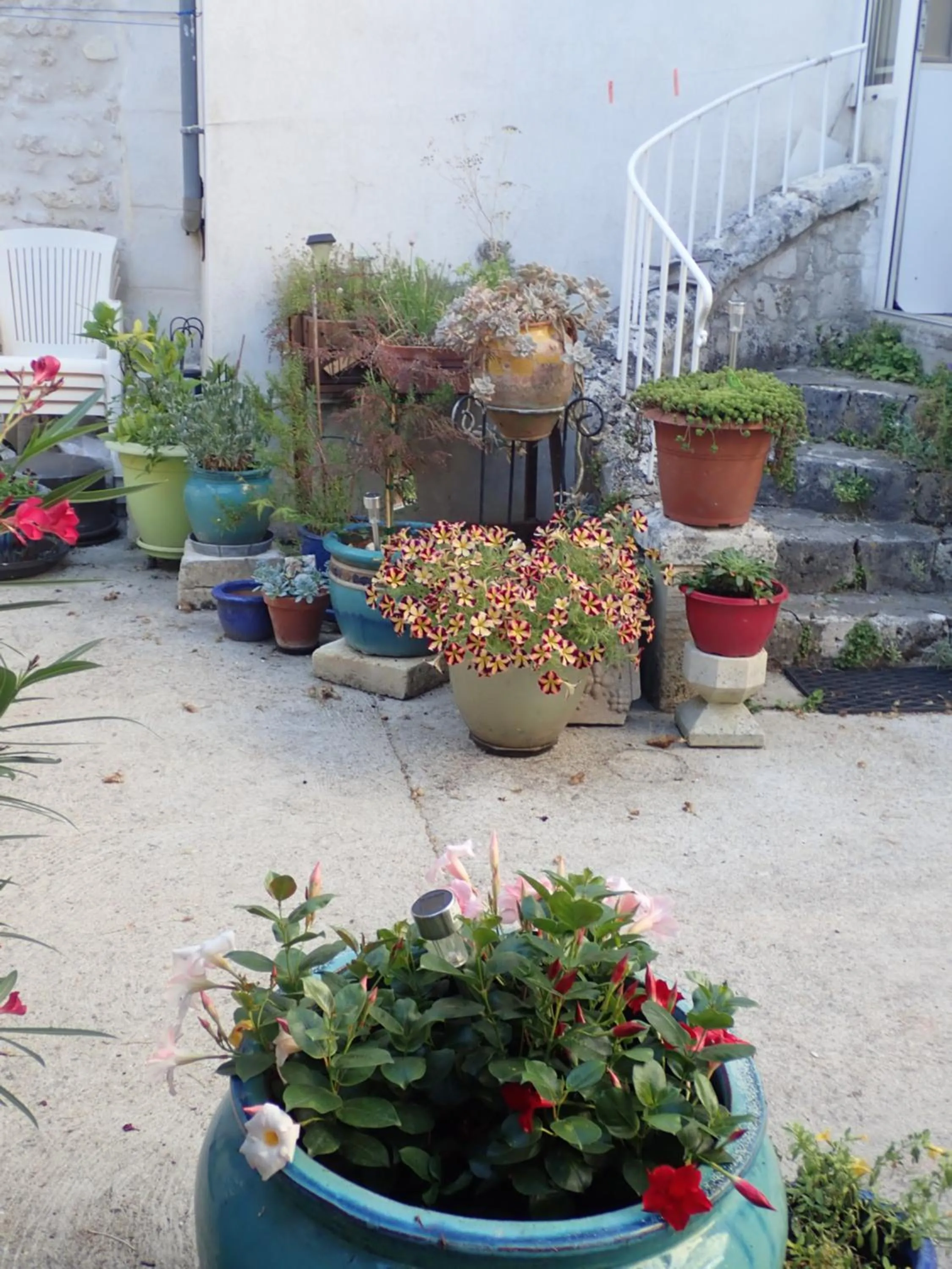 Patio in La Miramboise, chambres et table d hôtes