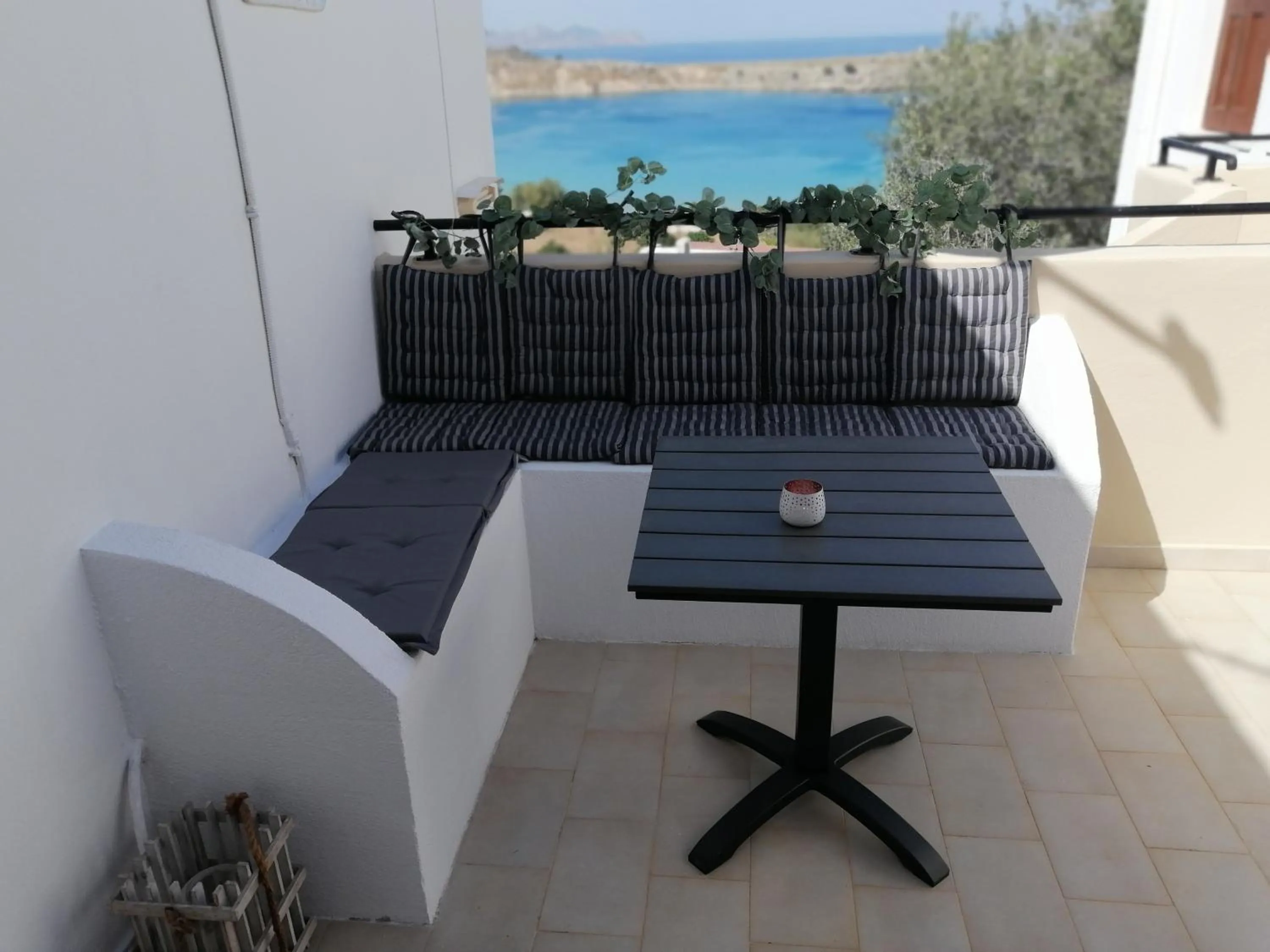 Sea view in Eleftheria Lindian Studios II